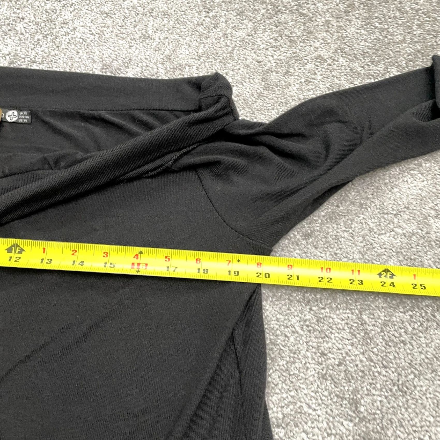 Boohoo Boohoo Off Shoulder Sweater Womens 18 Black Long Sleeve Midweight Stretch Casual Knit Pullover Boat Neck Crewneck Size XXL / US 16-18 / IT 52-54 - 7 Thumbnail
