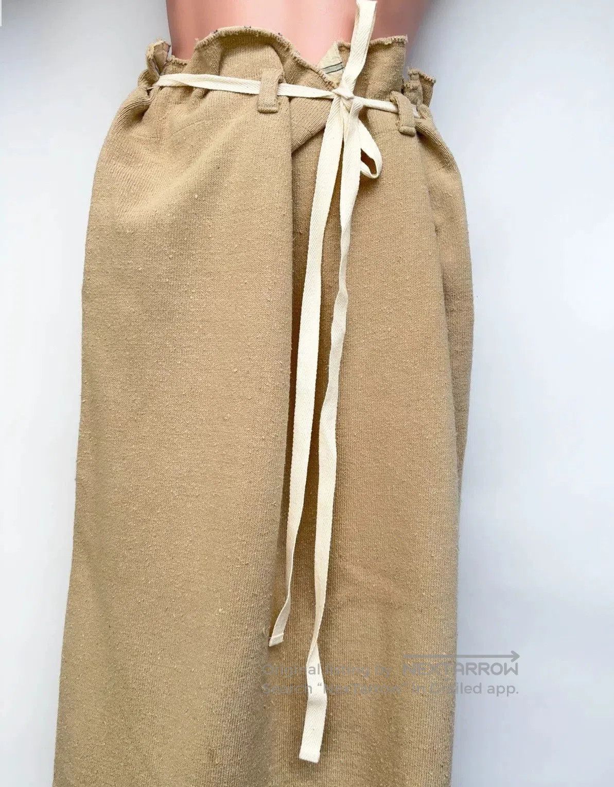 Y's Yohji Yamamoto Beige Silk Drawstring Skirt. Size 26" / US 2 / IT 38 - 2 Thumbnail
