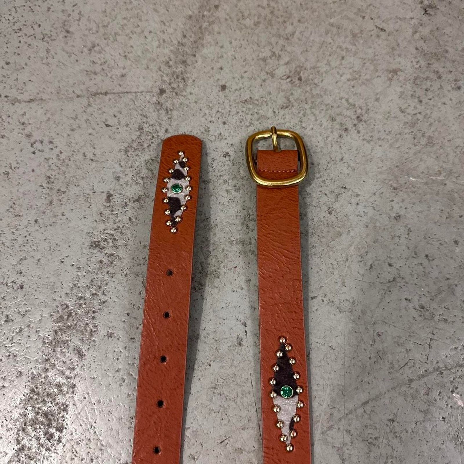 Other Brown studded cowhide western style WMNS Size ONE SIZE - 3 Thumbnail