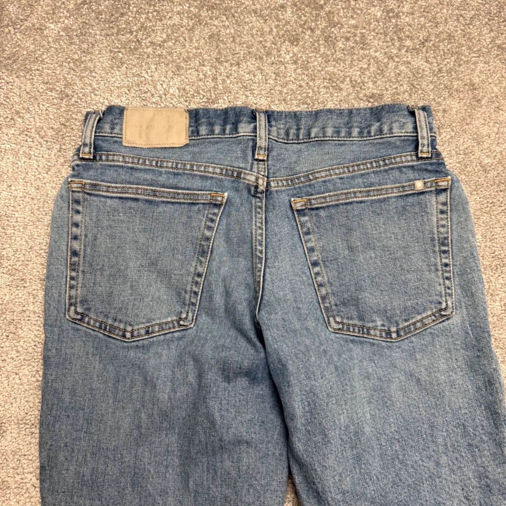 Everlane Everlane The Slim Fit Jean Denim Blue 28x28 Medium Wash Womens Straight Jeans 5-Pocket Stretch Size 28" / US 6 / IT 42 - 6 Thumbnail
