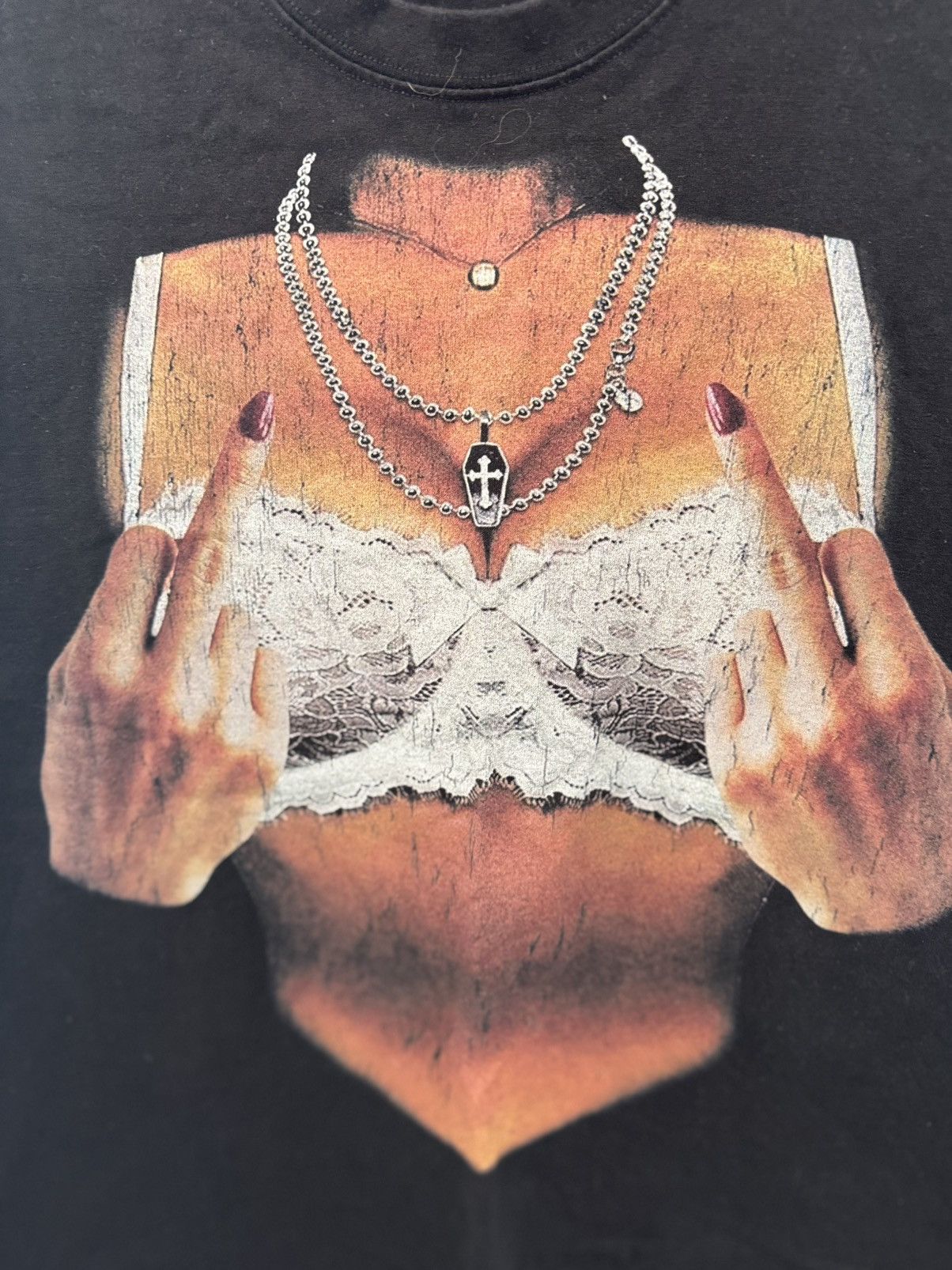 Vintage Womans Body Tee Shirt boobs Size US M / EU 48-50 / 2 - 4 Thumbnail