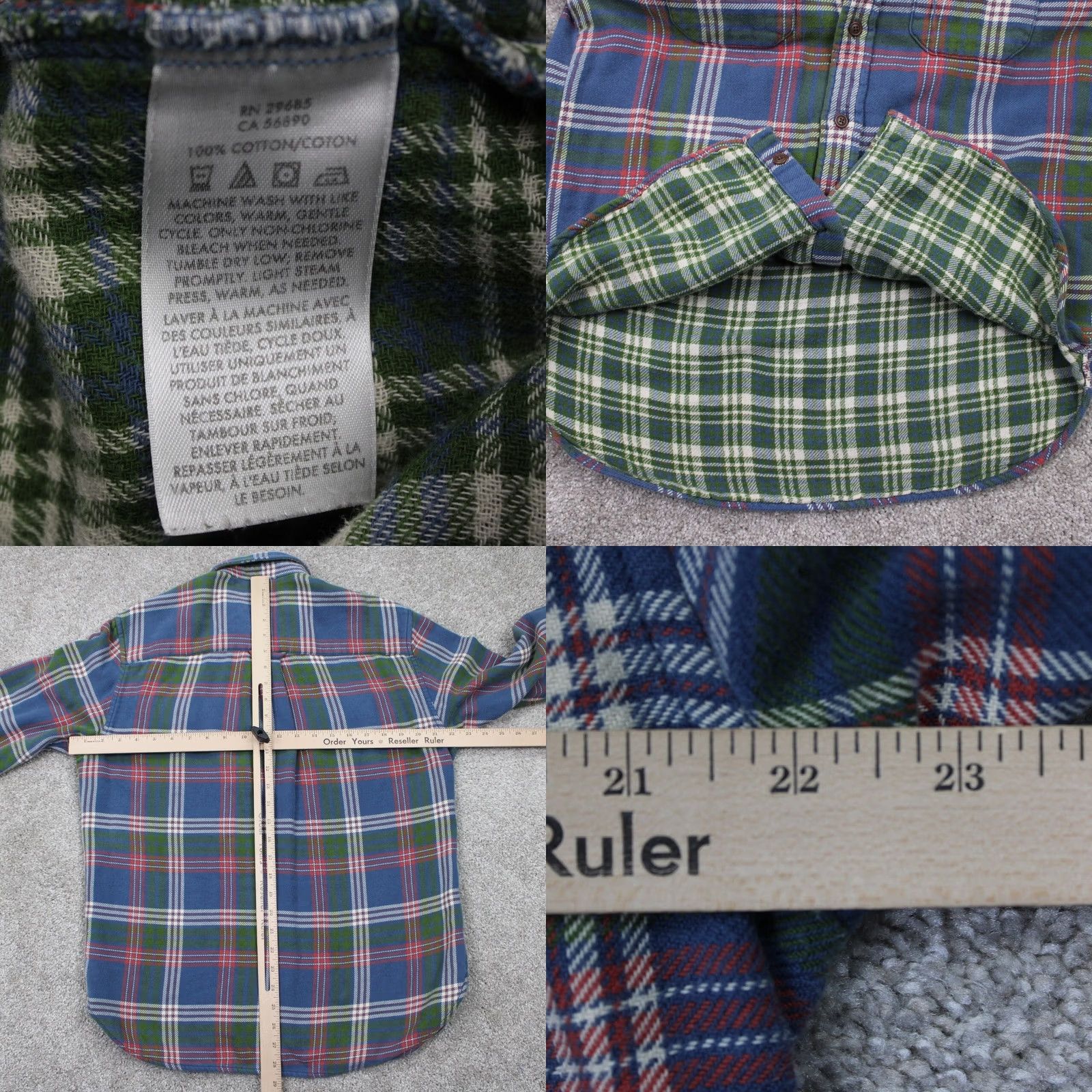 Pendleton Pendleton Fairbanks Shirt Mens Medium Blue/Green Plaid L/S Cotton Flannel Button-Up Baseball Collar Pocketed Casual Workwear Vintage: No Size US M / EU 48-50 / 2 - 8 Thumbnail