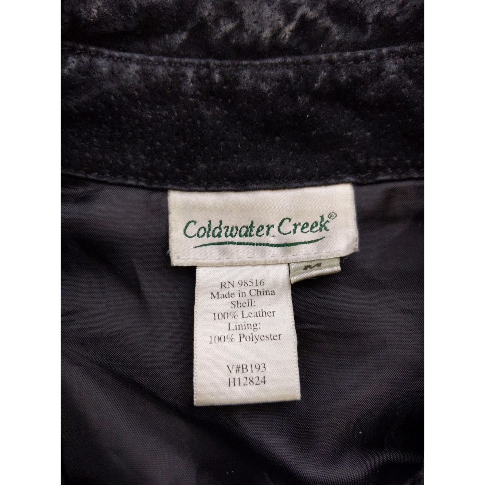 Coldwater Creek Coldwater Creek Jacket Womens Medium Black Suede Leather Snap Button Front Lined Size M / US 6-8 / IT 42-44 - 6 Thumbnail