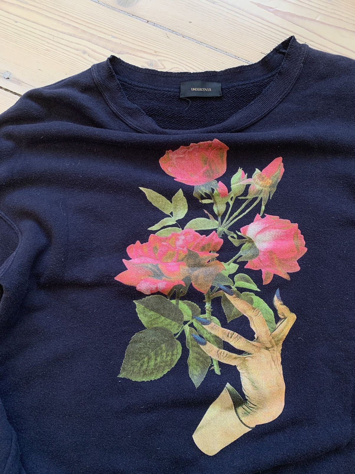 Jun Takahashi × Undercover Undercover Ghost Hand printed navy sweatshirt Size US M / EU 48-50 / 2 - 2 Thumbnail