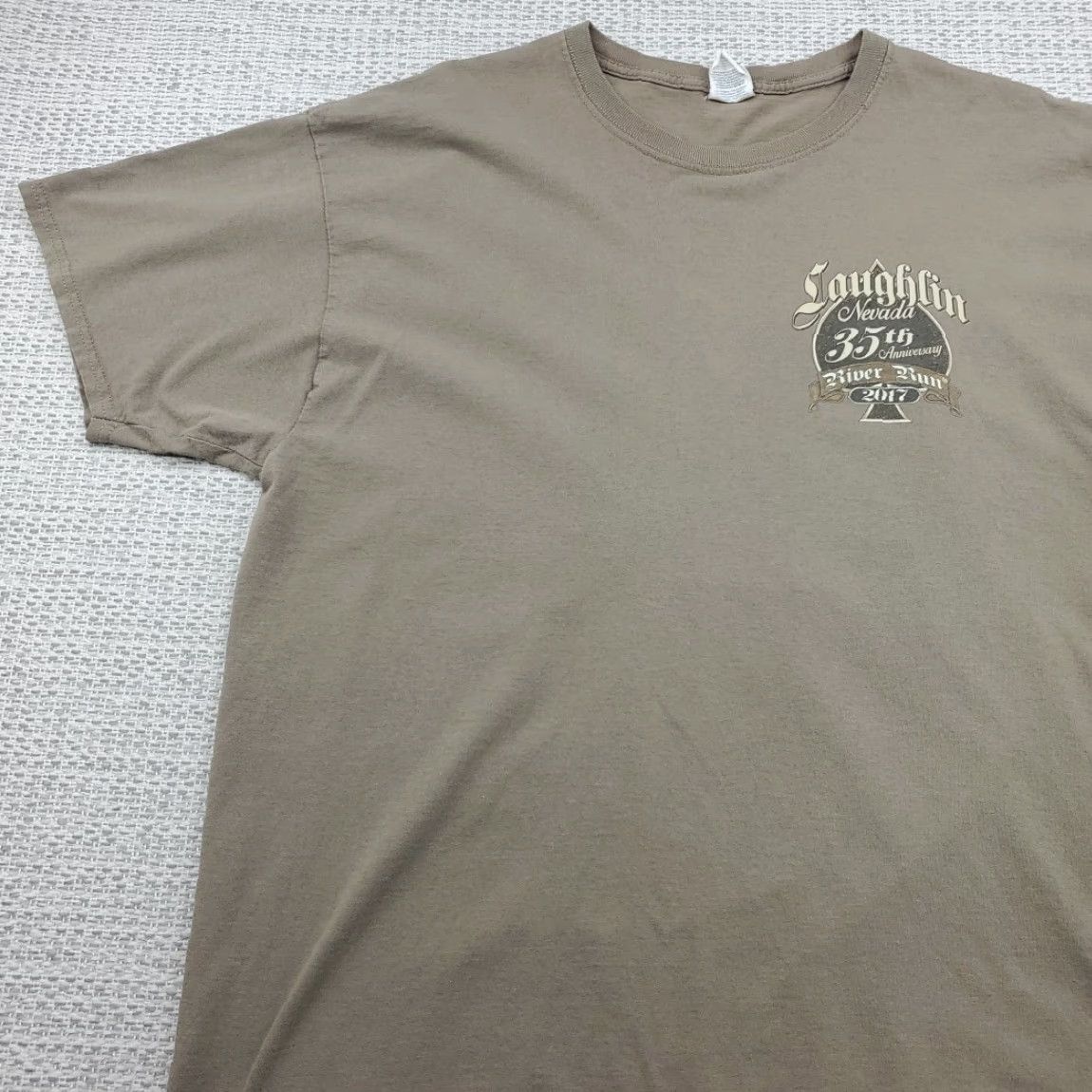 Vintage Laughlin Nevada River Run 35th Rally 2017 Biker T Shirt Mens XL Short Sleeve USA Made Size US XL / EU 56 / 4 - 5 Thumbnail
