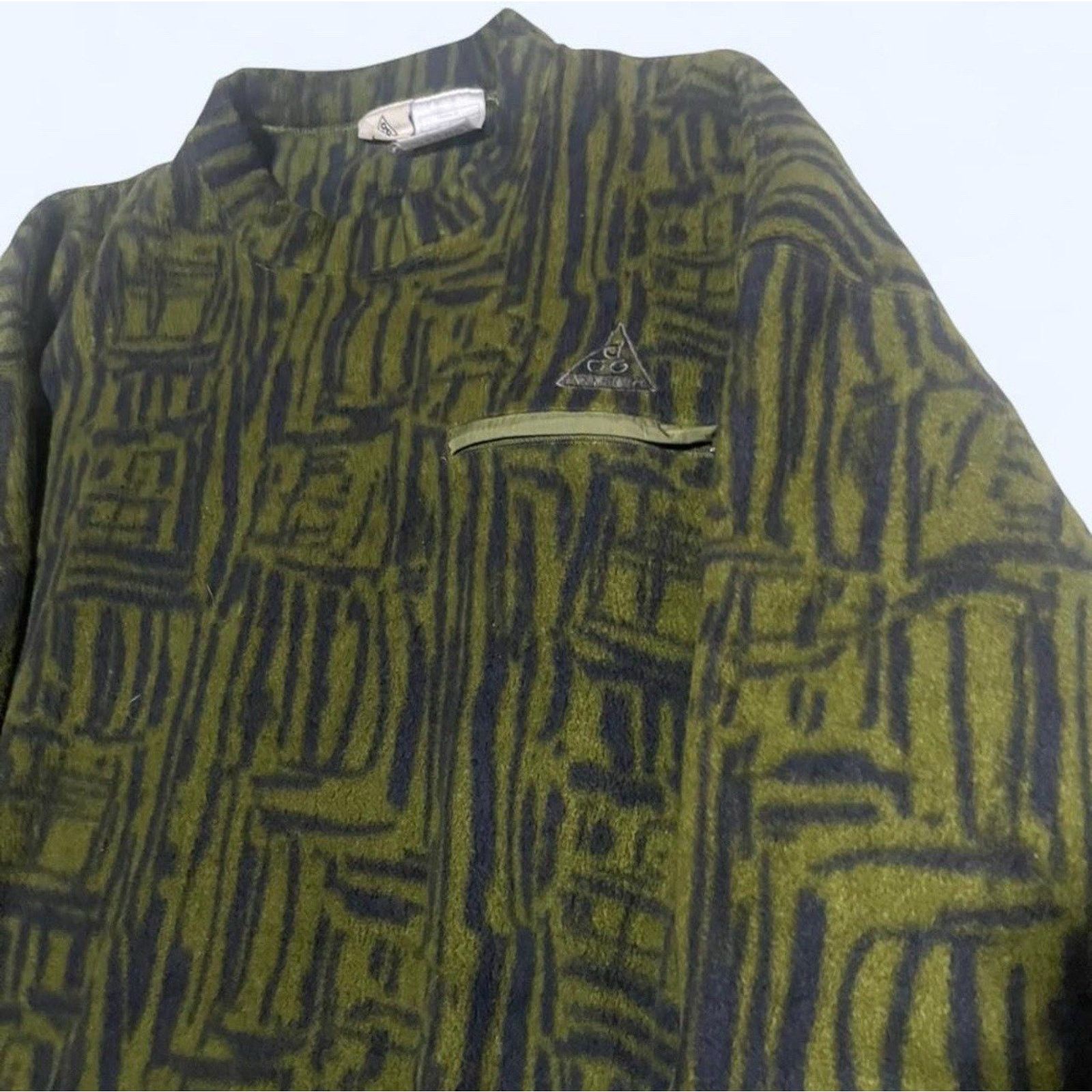 Nike Vintage Nike ACG F.I.T. Fleece Sweater Green Men’s XL 90s Size US XL / EU 56 / 4 - 2 Thumbnail