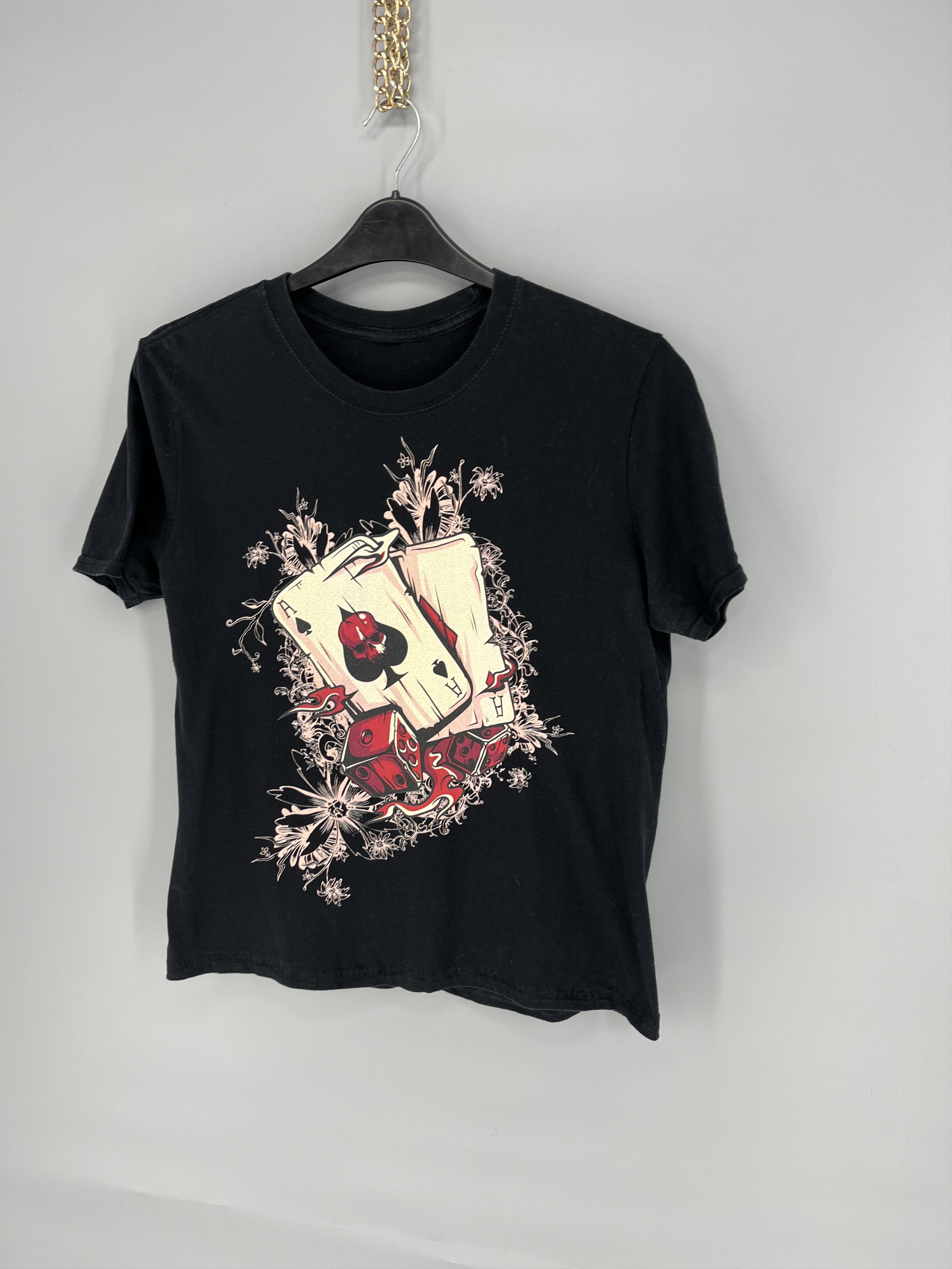 Band Tees Vintage Y2K lucky t-shirt aces with skulls casino style Size M / US 6-8 / IT 42-44 - 3 Thumbnail