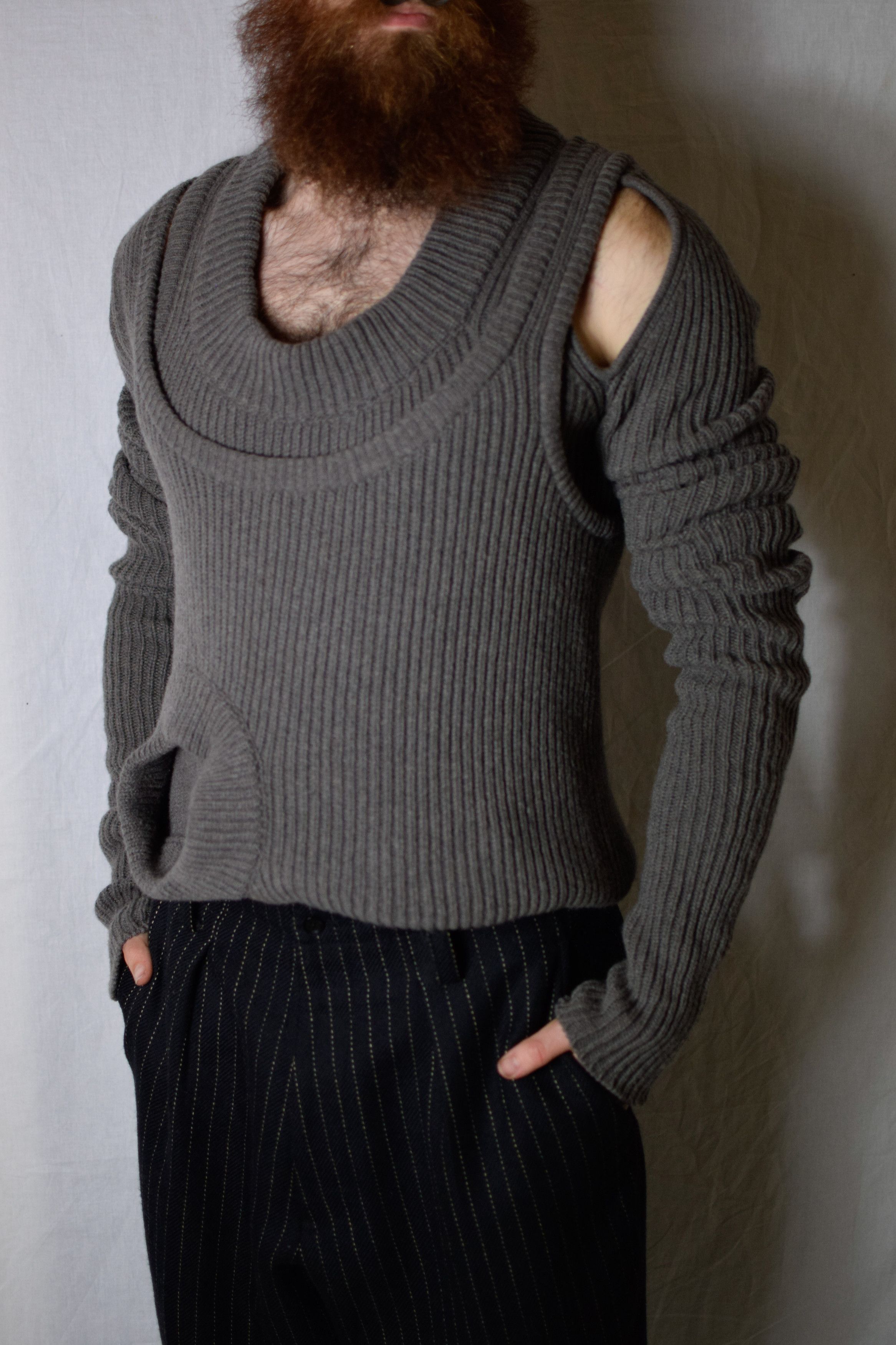 Rick Owens Rick Owens AW21 Banana Sweater - RR02A5608-WSBR Size US L / EU 52-54 / 3 - 9 Thumbnail