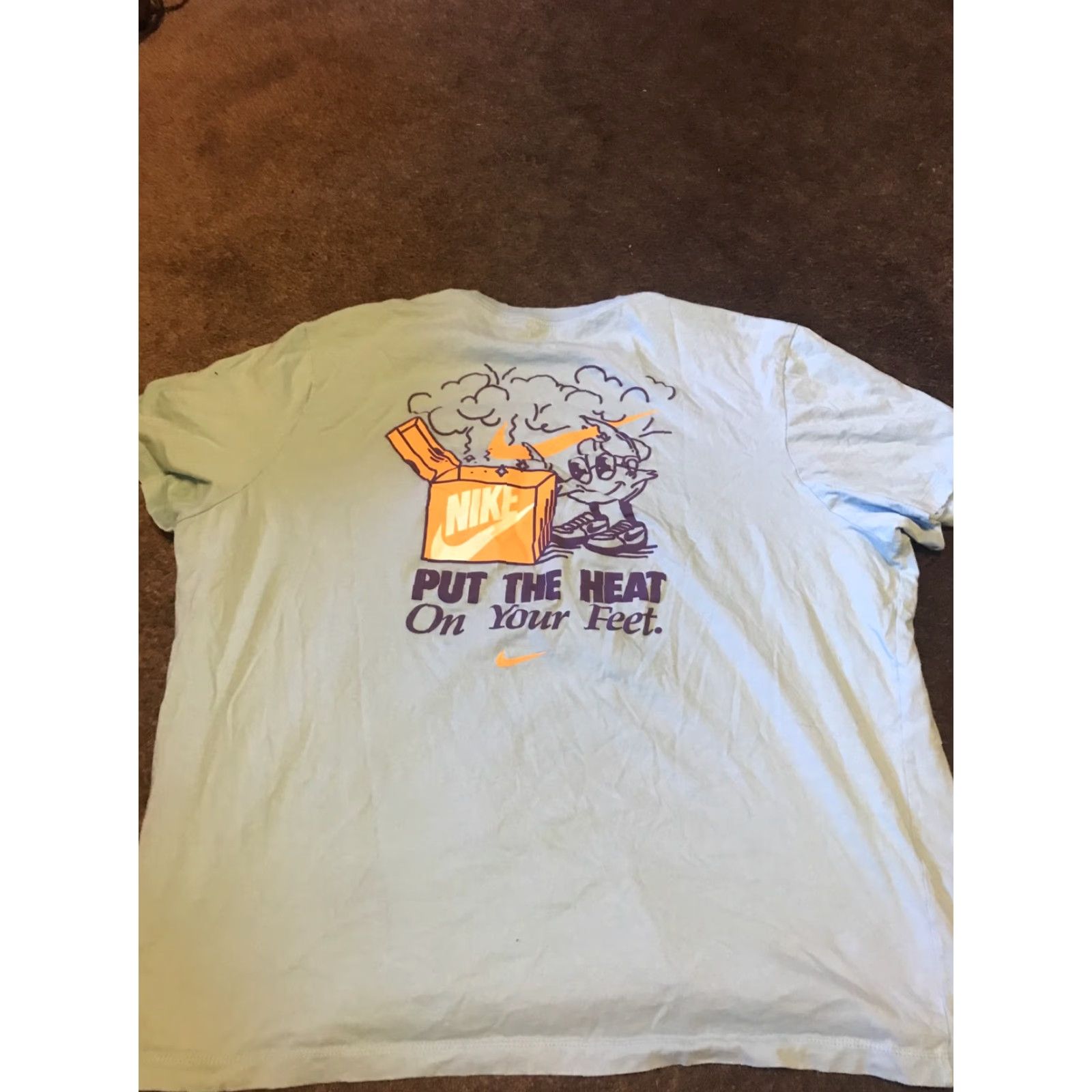 Nike Nike T-Shirt Men’s Aqua Blue 3xl Retro Put The Heat On Your Feet Size US XXL / EU 58 / 5 - 2 Thumbnail
