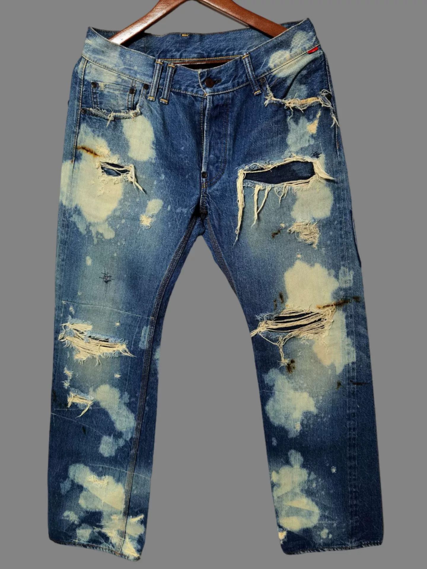 ANACHRONORM anachronorm W32 Distressed Jeans Size US 32 / EU 48 - 1 Thumbnail