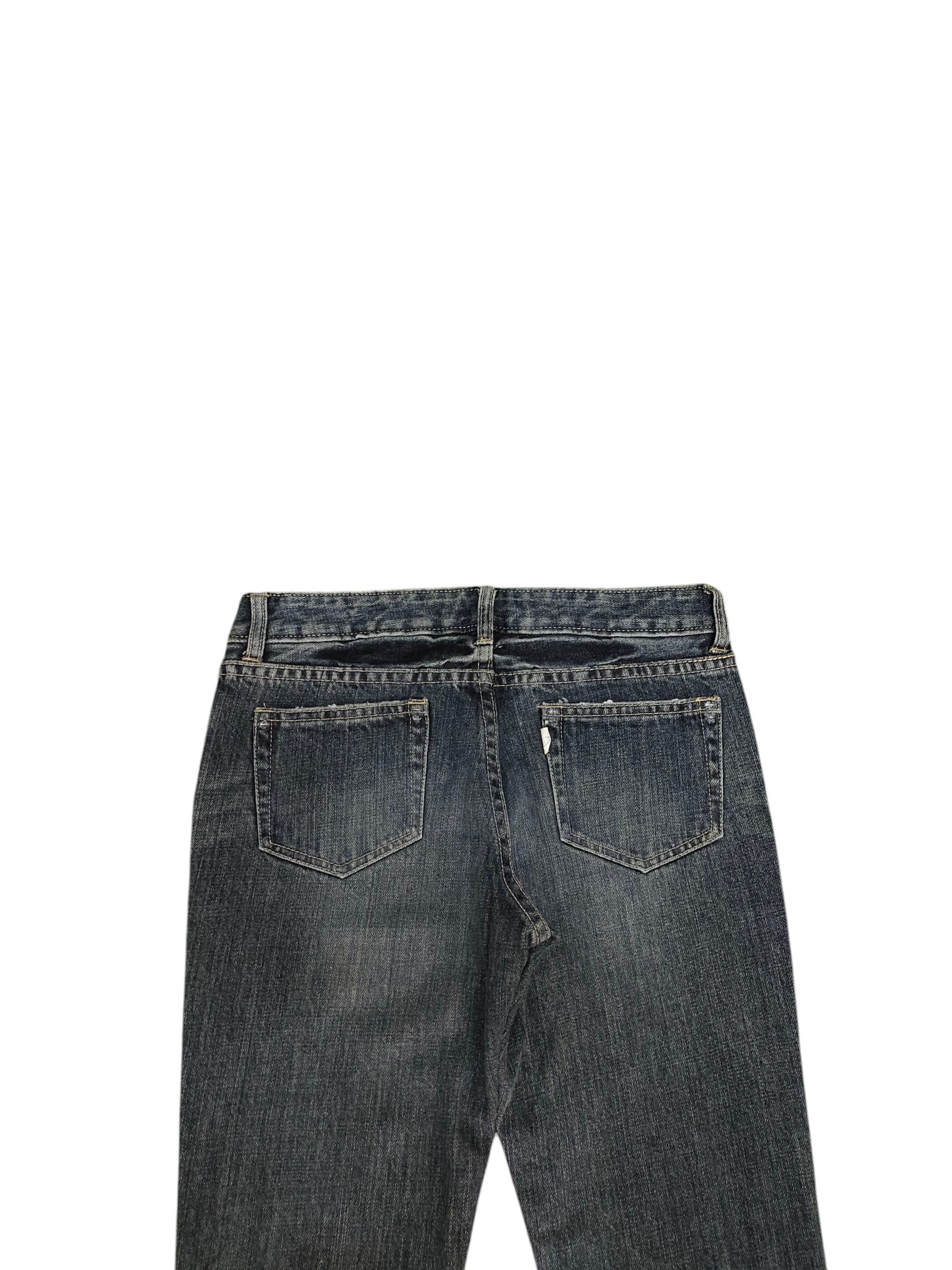 If Six Was Nine Flare Jeans Dejavu Distress Denim Bootcut Low Rise Size US 28 / EU 44 - 10 Thumbnail