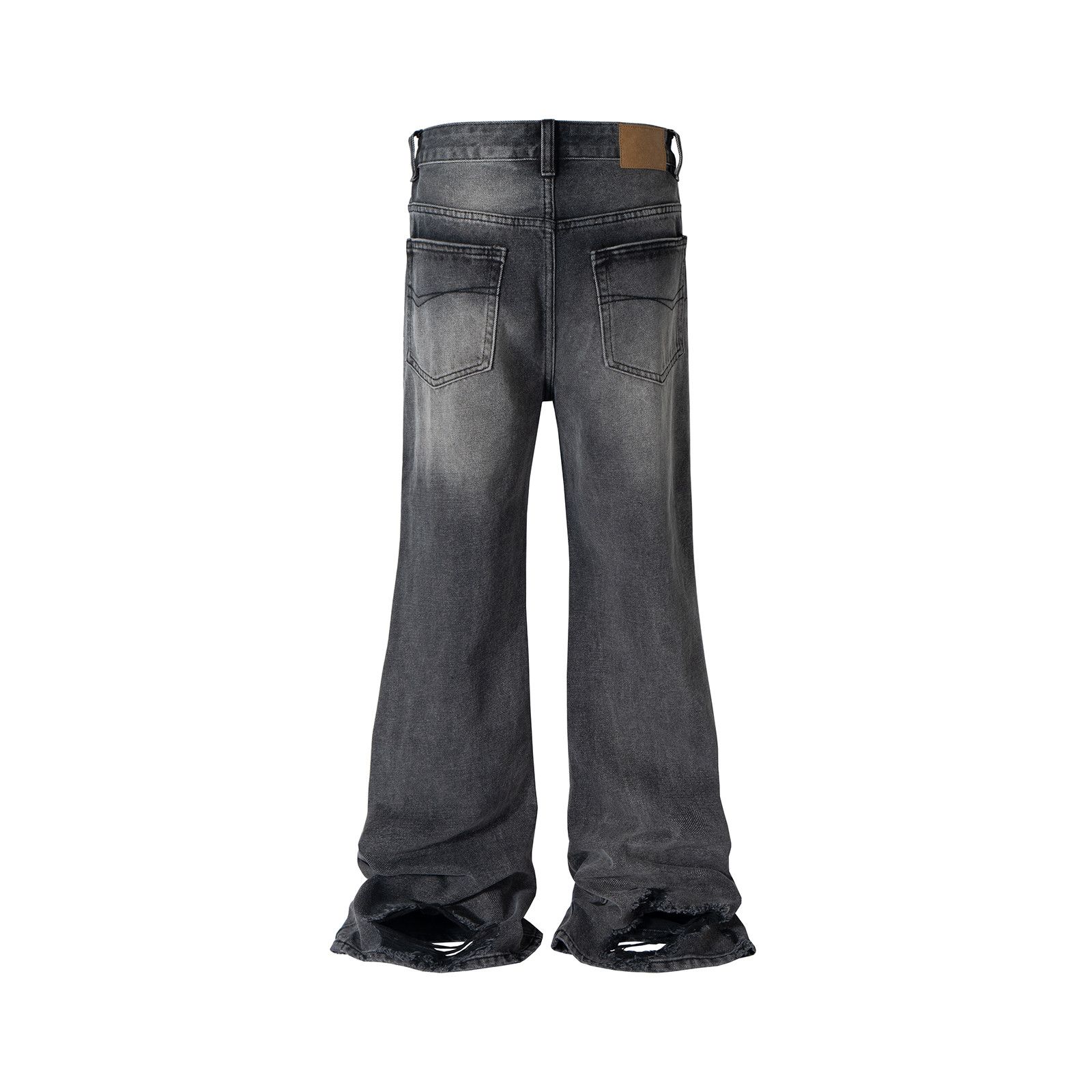 Japanese Brand × Jean New Black Grey Washed Casual Baggy Jeans Size US 35 - 2 Thumbnail