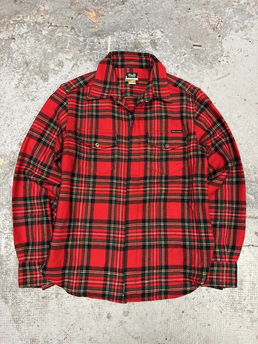 Dolce & Gabbana AW2002 Dolce & Gabbana Checkered Wool Red Shirt Size US M / EU 48-50 / 2 - 6 Thumbnail