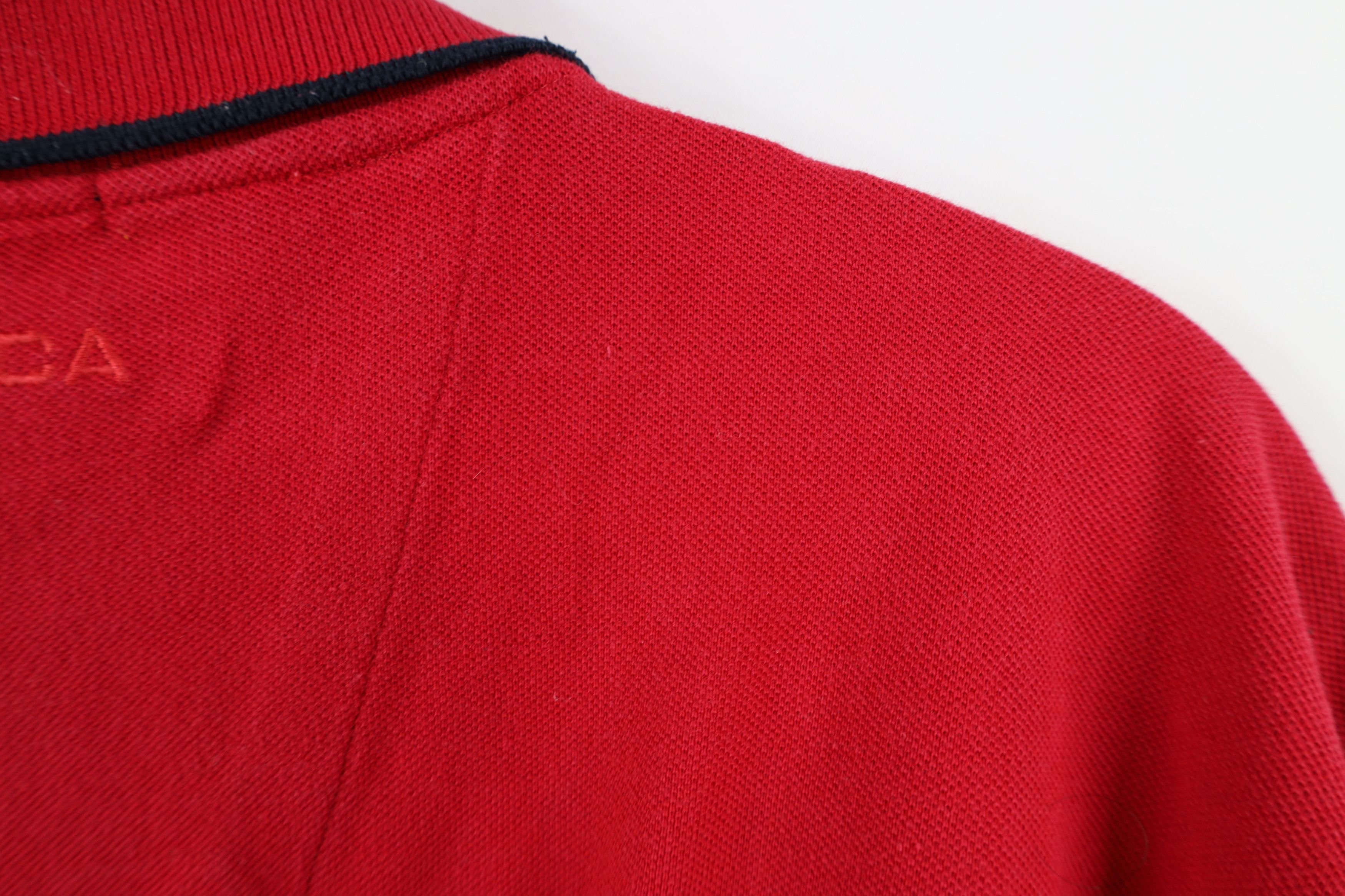 Nautica Vintage 90s Nautica Knit Collared Golf Polo Shirt Red Size US L / EU 52-54 / 3 - 12 Thumbnail