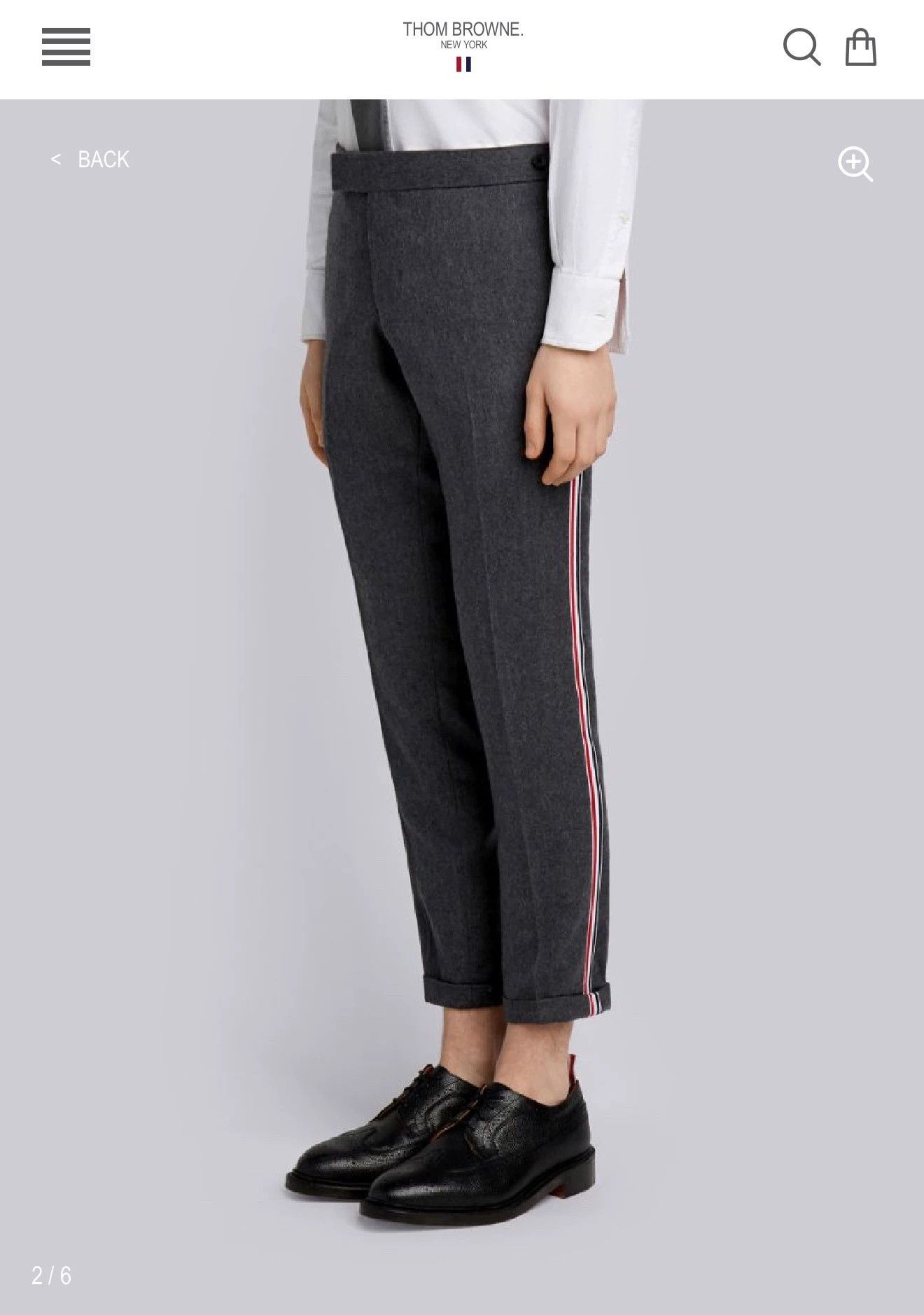 Thom Browne Thom Browne 3-Color Side Stripe Slim Charcoal Pants Size0 Size US 28 / EU 44 - 7 Thumbnail