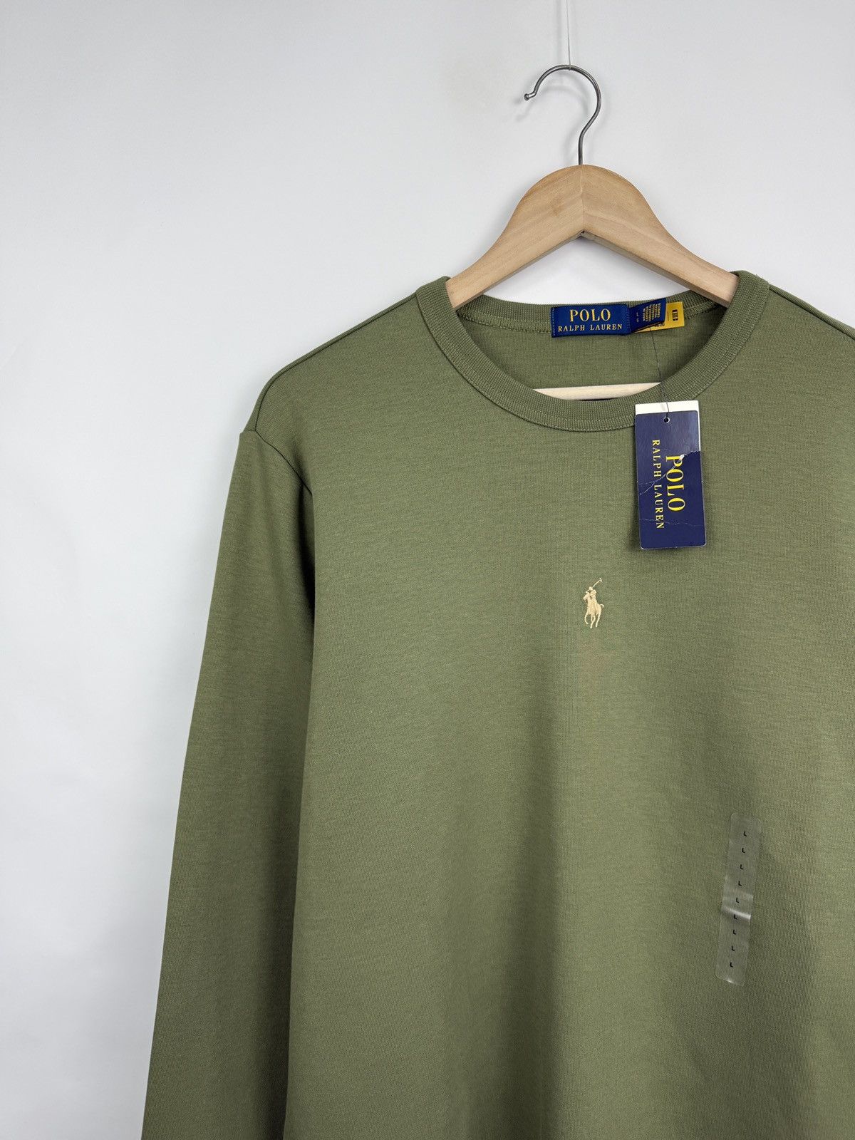 Polo Ralph Lauren 🇺🇸 NWT❗️Polo Ralph Lauren Double Knit Sweatshirt Olive Rare Size US L / EU 52-54 / 3 - 9 Thumbnail