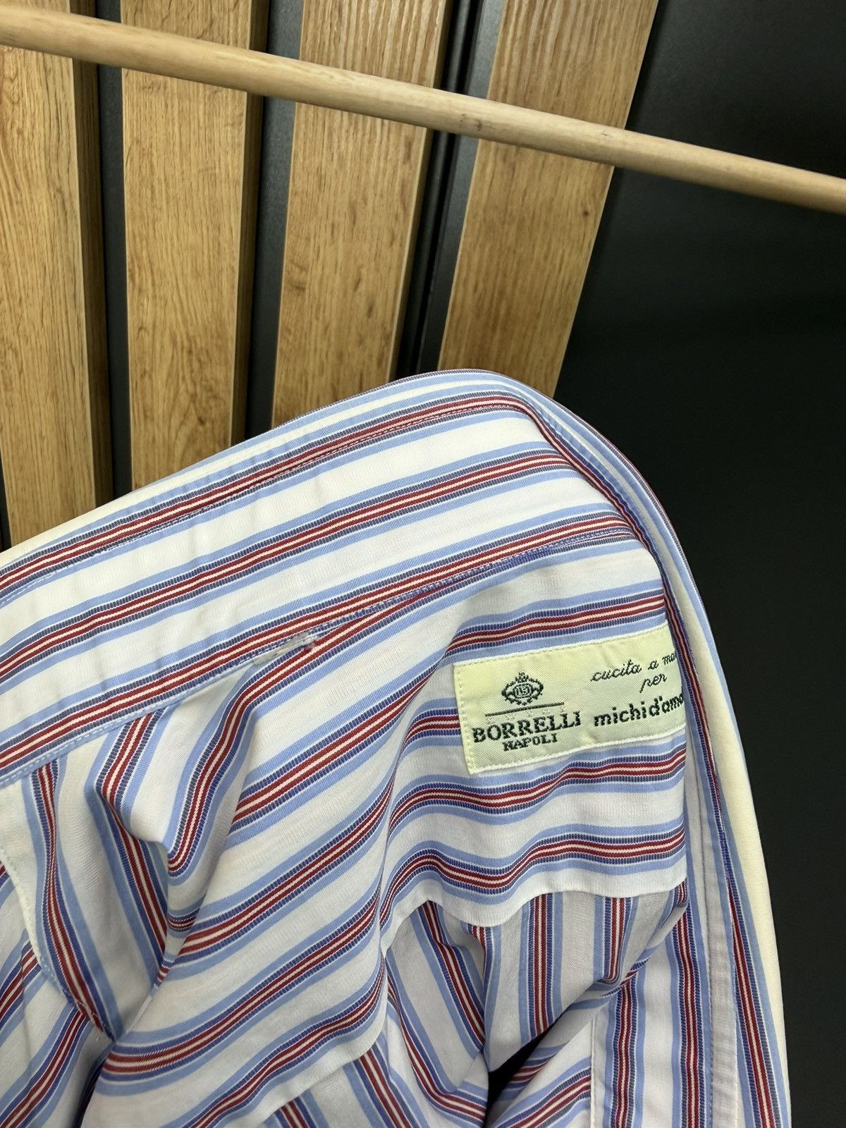 Luigi Borrelli Luigi Borrelli Napoli Striped Cotton Shirt Men’s Size US L / EU 52-54 / 3 - 13 Thumbnail