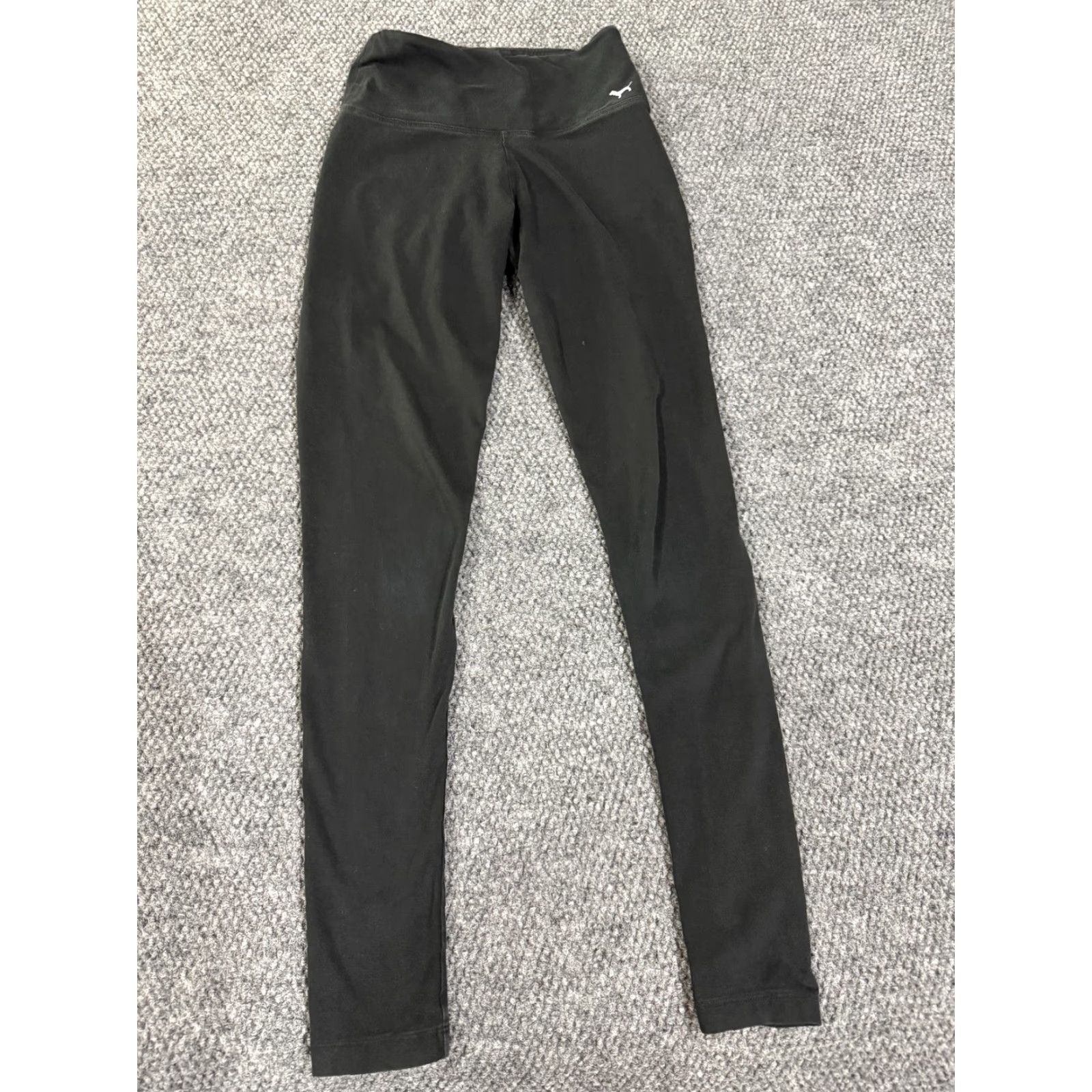 Vintage VINTAGE PINK Victoria's Secret Leggings Womens XS Black Yoga Fold Over Waist Dog Logo Size 26" / US 2 / IT 38 - 2 Thumbnail