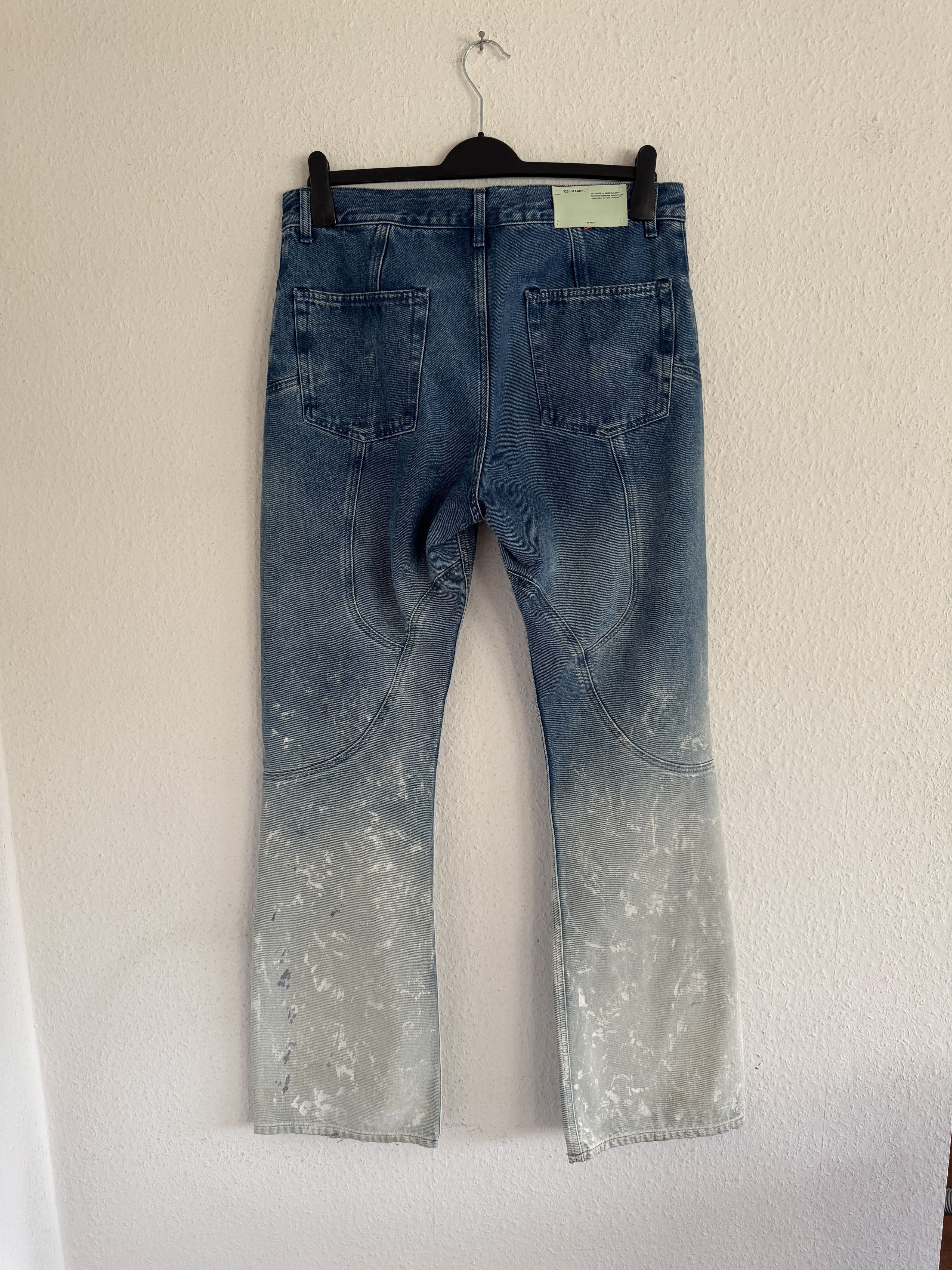 Off-White Paint-Splattered Degrade Denim Jeans Size US 34 / EU 50 - 19 Thumbnail