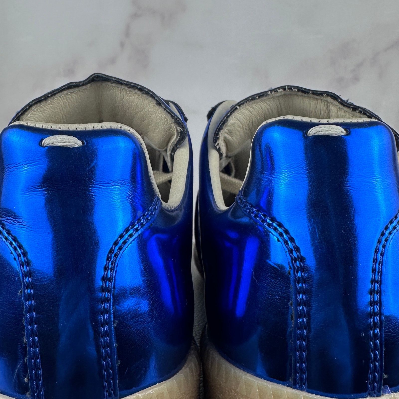 Maison Margiela Replica GAT Trainer Metallic Blue Size US 5 / IT 35 - 5 Thumbnail
