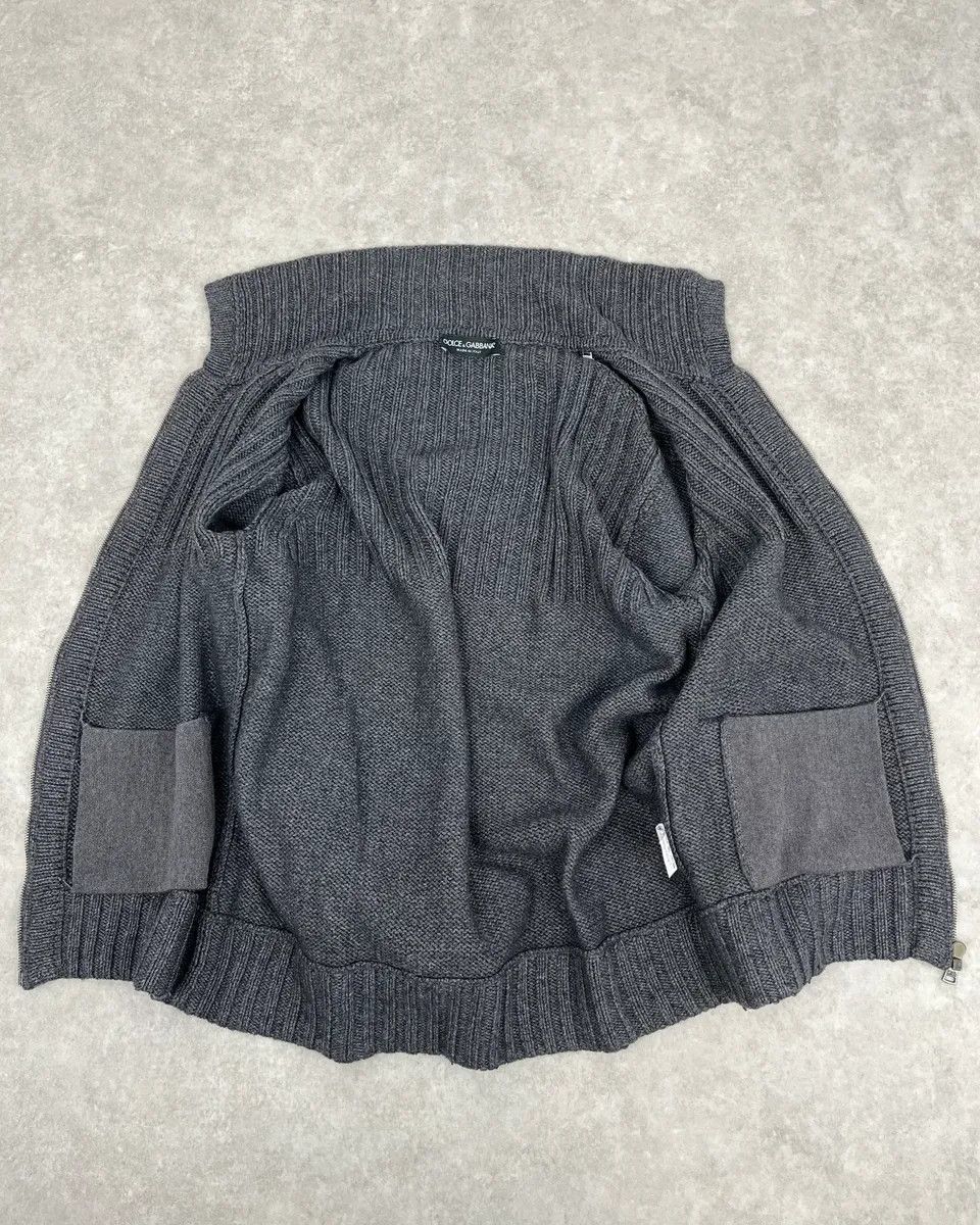 Dolce & Gabbana 2000s Dolce & Gabbana Grey Wool Minimalist Zip-up Sweater Size US L / EU 52-54 / 3 - 7 Thumbnail