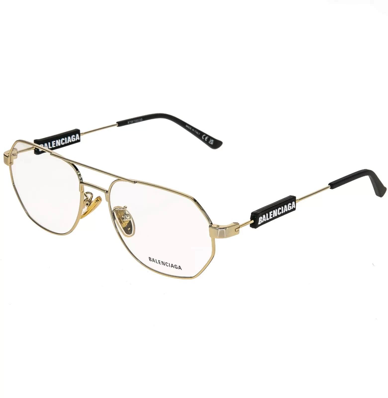 Balenciaga BALENCIAGA TAG 0117 Gold Black Unisex Eyeglass GG0117O 003 Size ONE SIZE - 6 Thumbnail