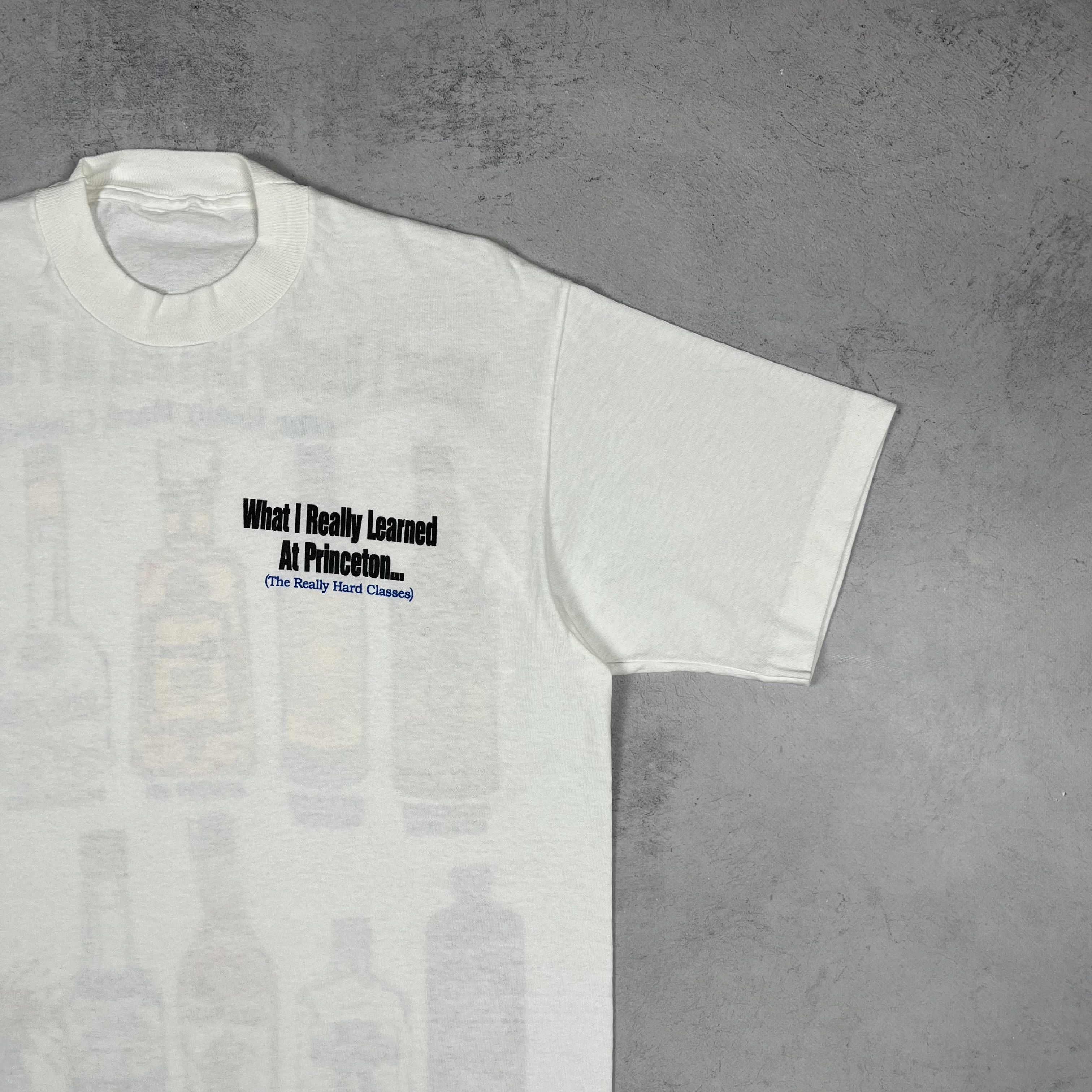 Vintage Vintage “What I Really Learned” Alcohol Funny T Shirt 1994 Size US M / EU 48-50 / 2 - 16 Thumbnail