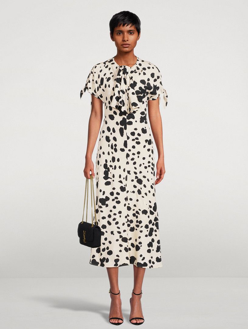 Marni o1y1025 Midi Dress in White/Black Size M / US 6-8 / IT 42-44 - 3 Thumbnail