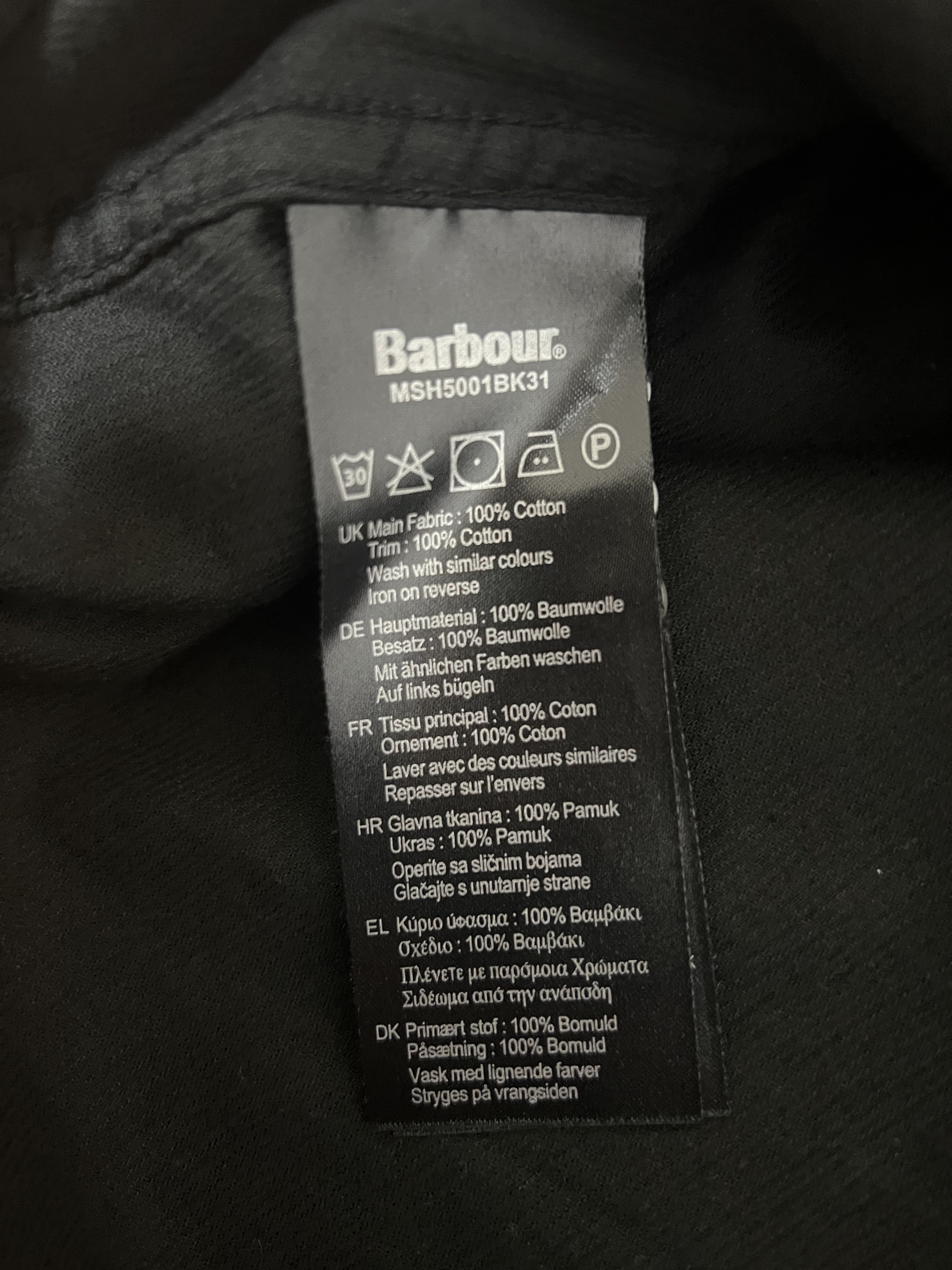 Barbour 💚 Barbour Ramsey Tailored Cord Shirt Black Medium NEW Size US M / EU 48-50 / 2 - 14 Thumbnail