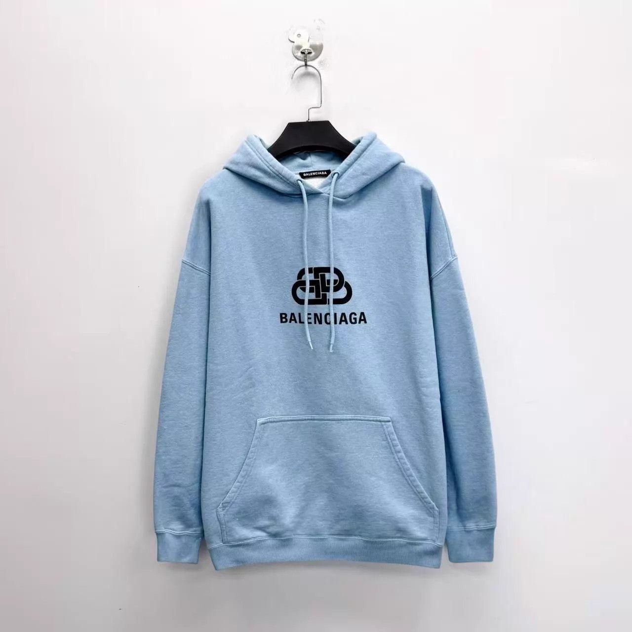 Balenciaga Balenciaga Mist Blue Double B Logo Oversize S Hoodie 99 New Size US S / EU 44-46 / 1 - 1 Thumbnail