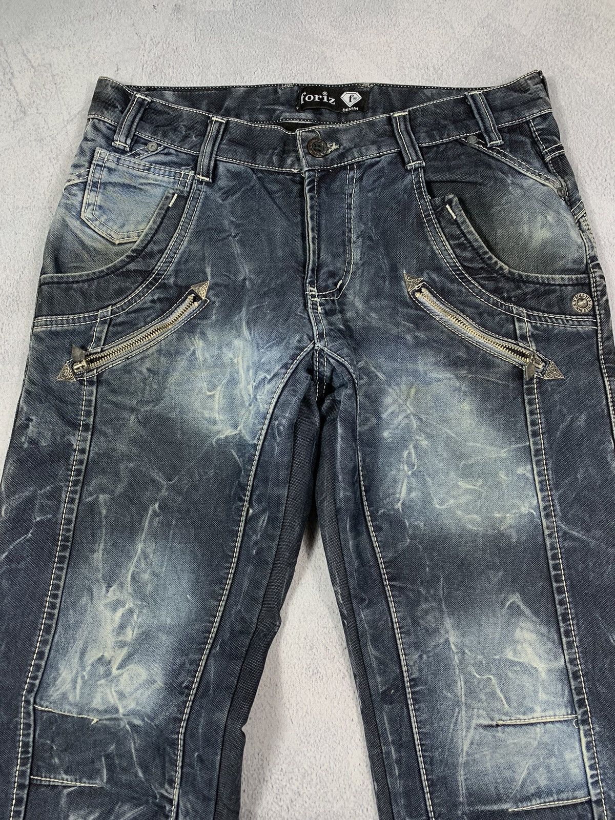 Japanese Brand Vintage Y2K Japanese faded denim jeans streetwear size 32x34 Size US 32 / EU 48 - 2 Thumbnail