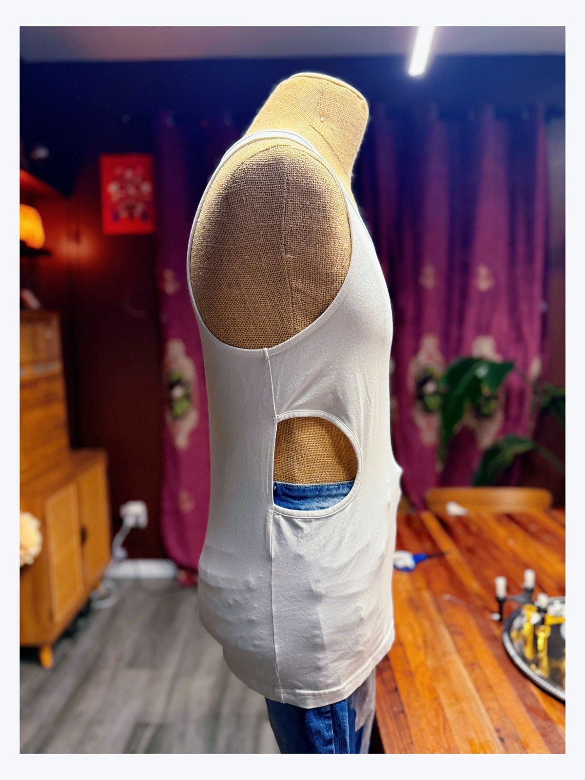 Other Avant-Garde Cutout Top Set – White Tank + Textured Mesh Size US M / EU 48-50 / 2 - 3 Thumbnail