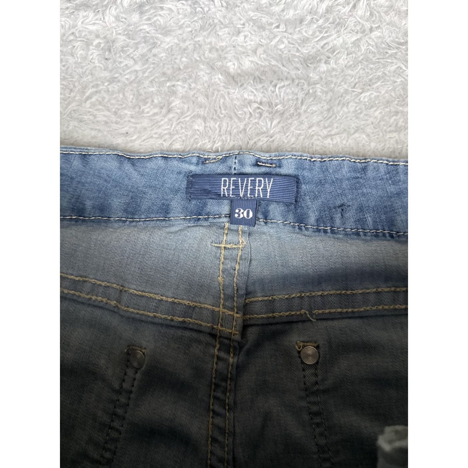 Vintage Revery Jeans Womens 30 Bootcut Denim Light Blue Mid Rise Stretch 30x27 Size 30" / US 8 / IT 44 - 6 Thumbnail