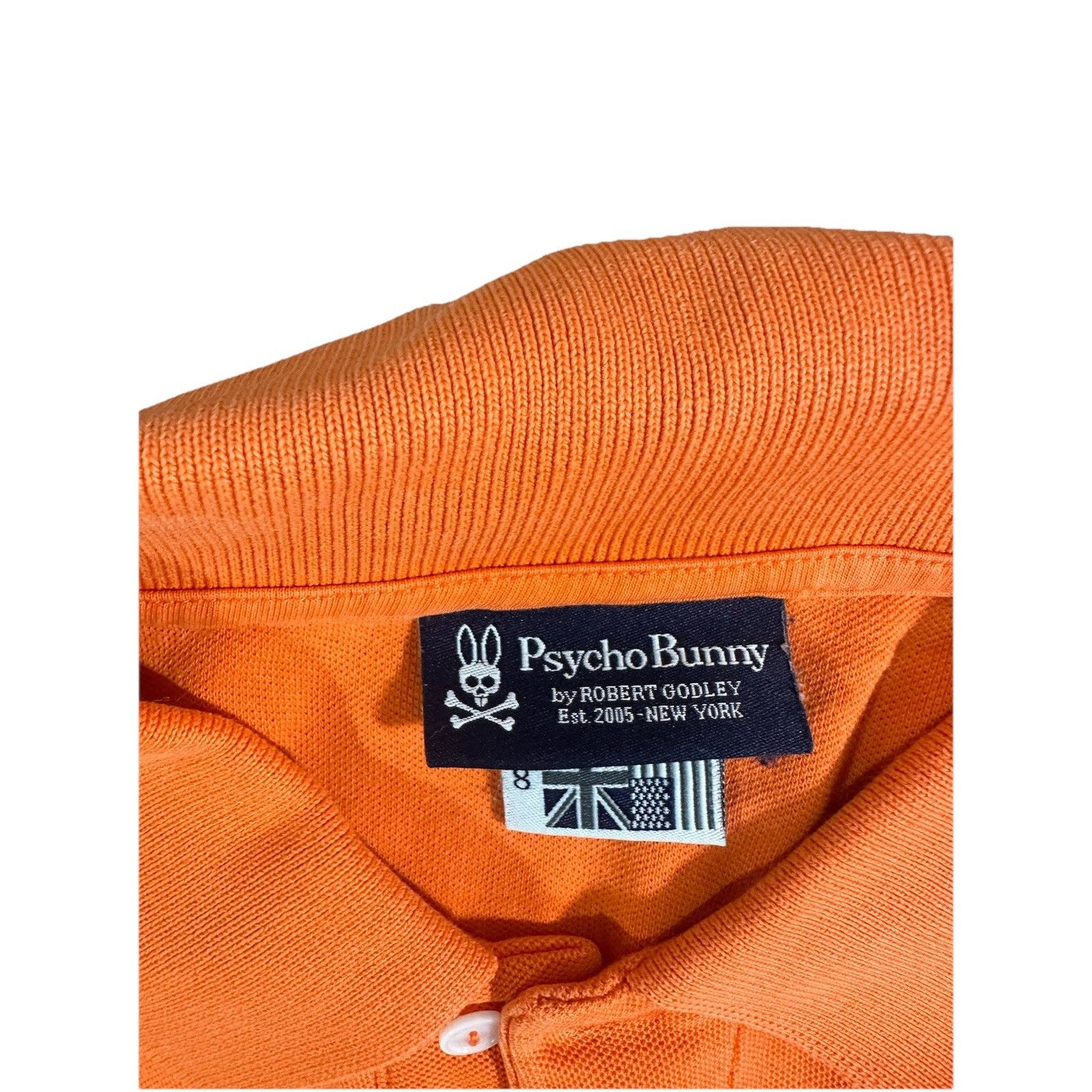Psycho Bunny Vintage Psycho Bunny Orange Polo Dress Shirt Streetwear Size US L / EU 52-54 / 3 - 3 Thumbnail