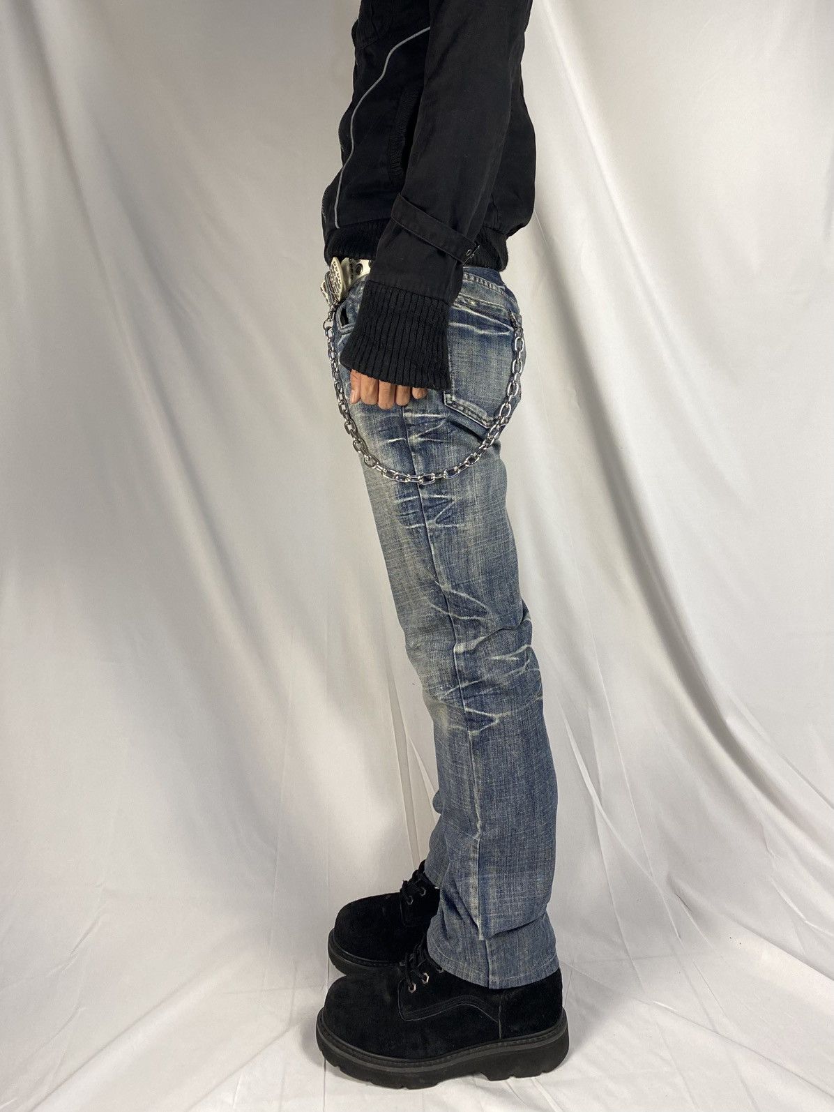 Japanese Brand 2000 Rupert Edge Washed Japanese Punk Style Jeans Denims Size US 35 - 3 Thumbnail