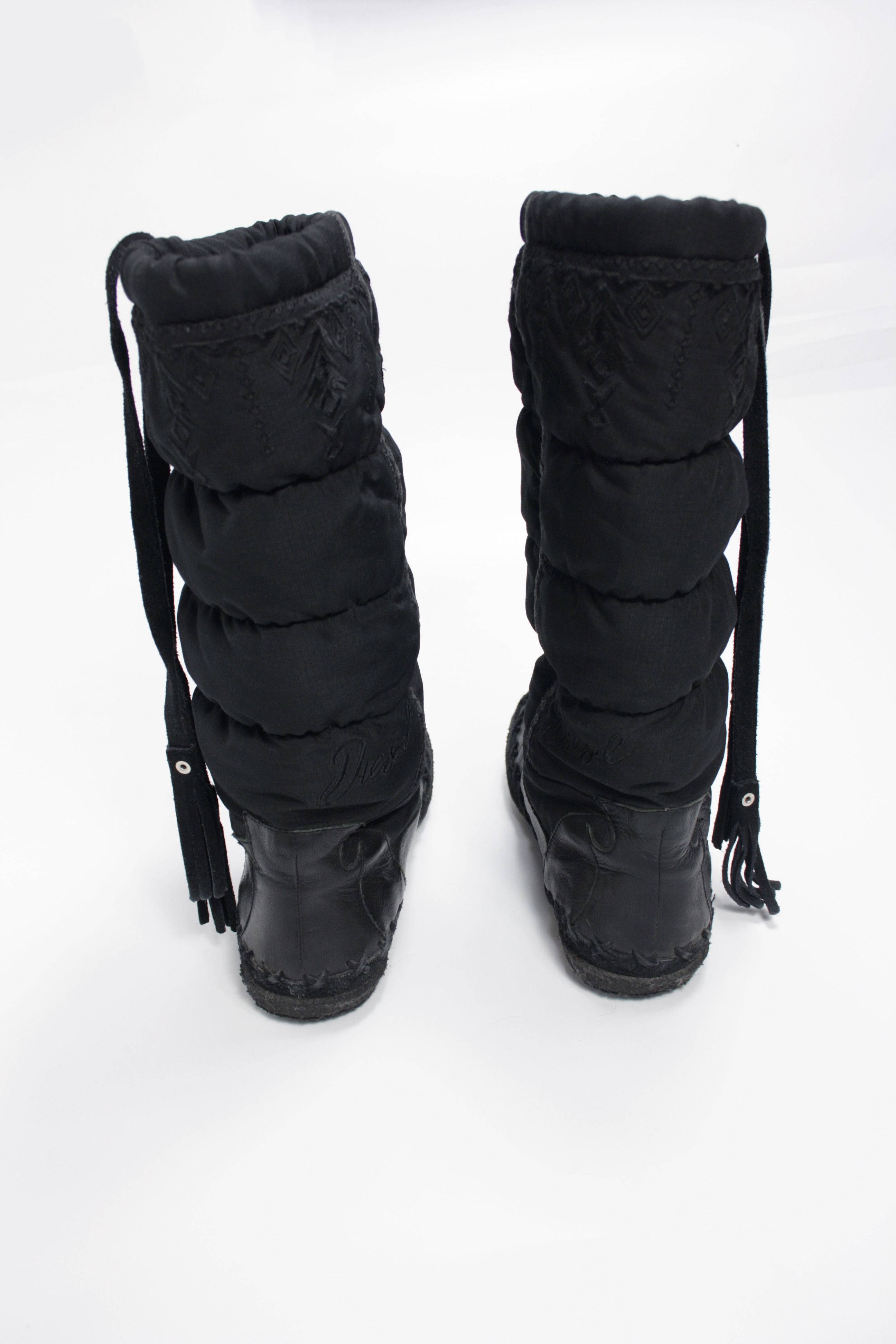 Diesel Diesel Y2K Crystalline Leather Puffer Snow Winter Boots Size US 7.5 / IT 37.5 - 4 Thumbnail