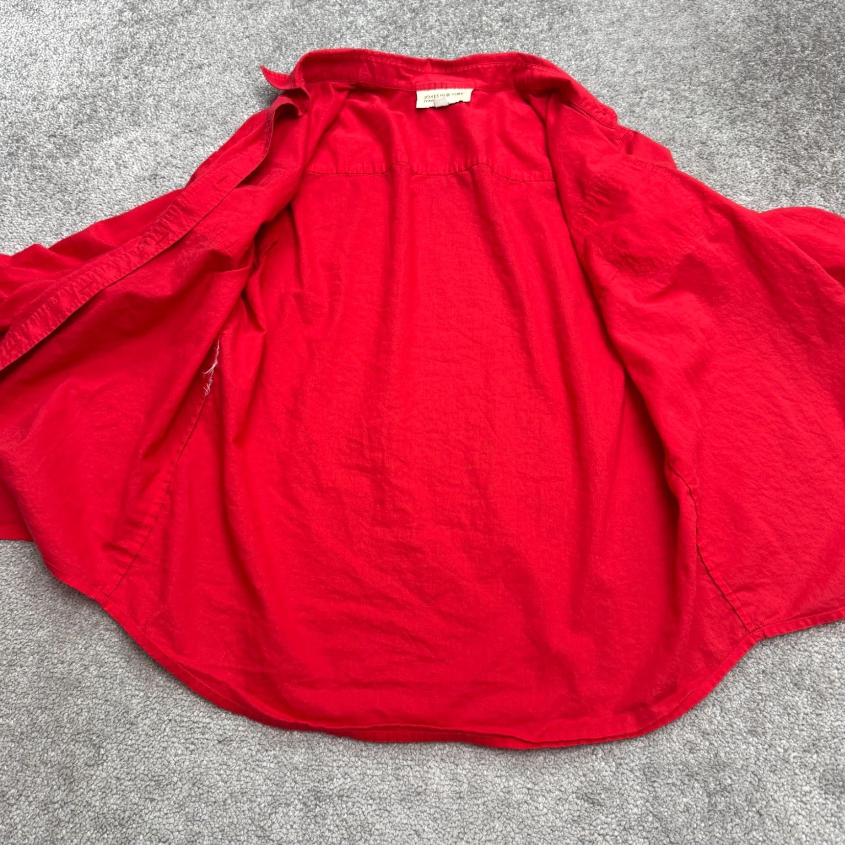 Jones New York Jones New York Sport Button Down Shirt Womens Large Red Long Sleeve Classic Top Size L / US 10 / IT 46 - 3 Thumbnail