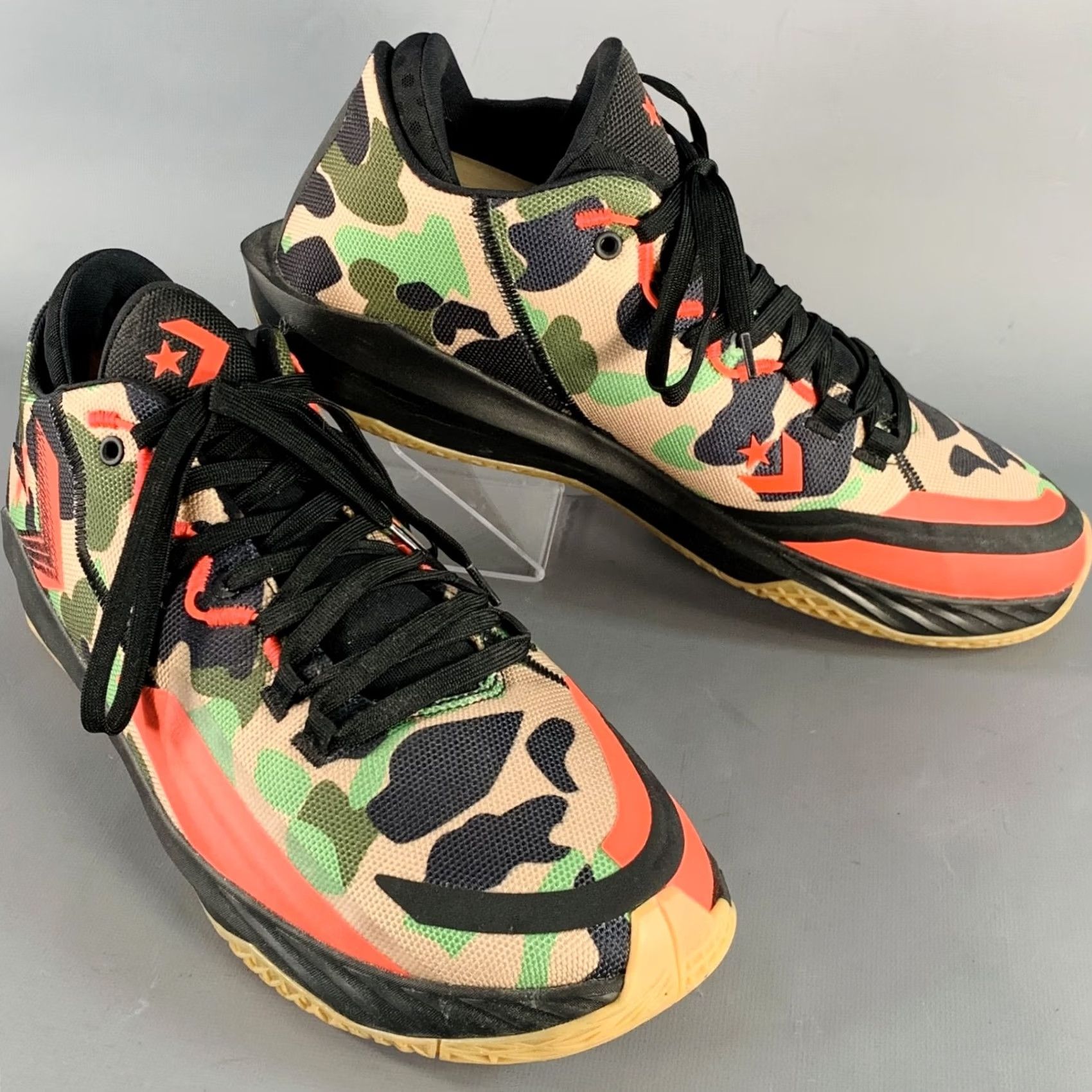 Converse CONVERSE Size 12 Tan Black Green Camouflage Nylon Lace-Up Sneakers Mens Shoes Size US 12 / EU 45 - 2 Thumbnail
