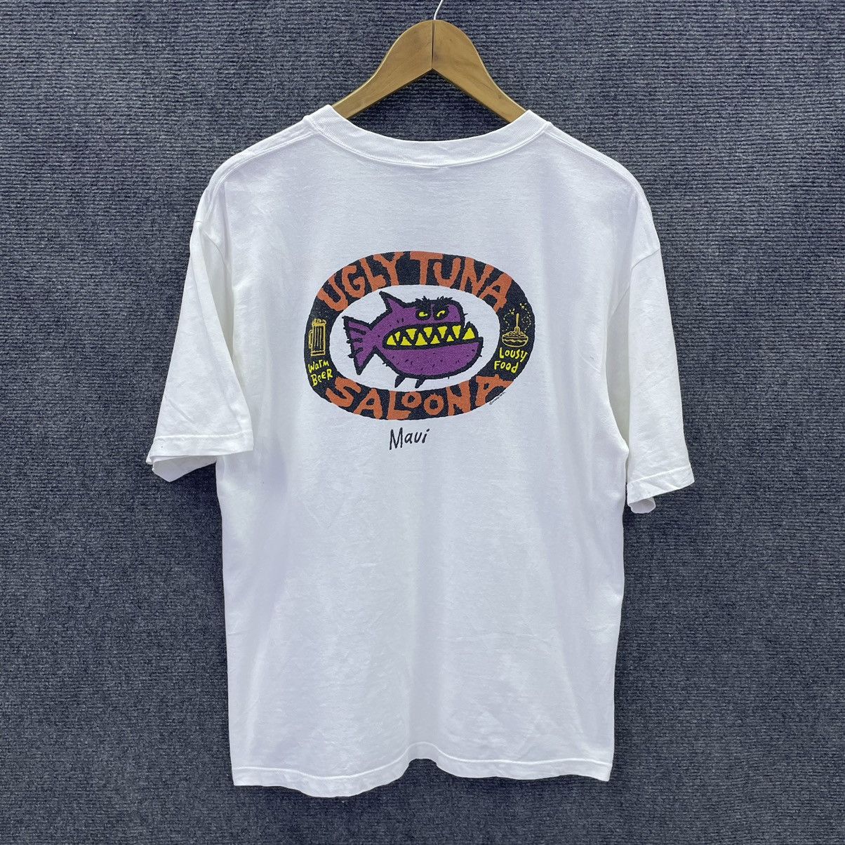 Hot Tuna × Vintage Vintage 1990s Ugly Tuna Surf T Shirt Hot & Tuna Size US L / EU 52-54 / 3 - 1 Thumbnail