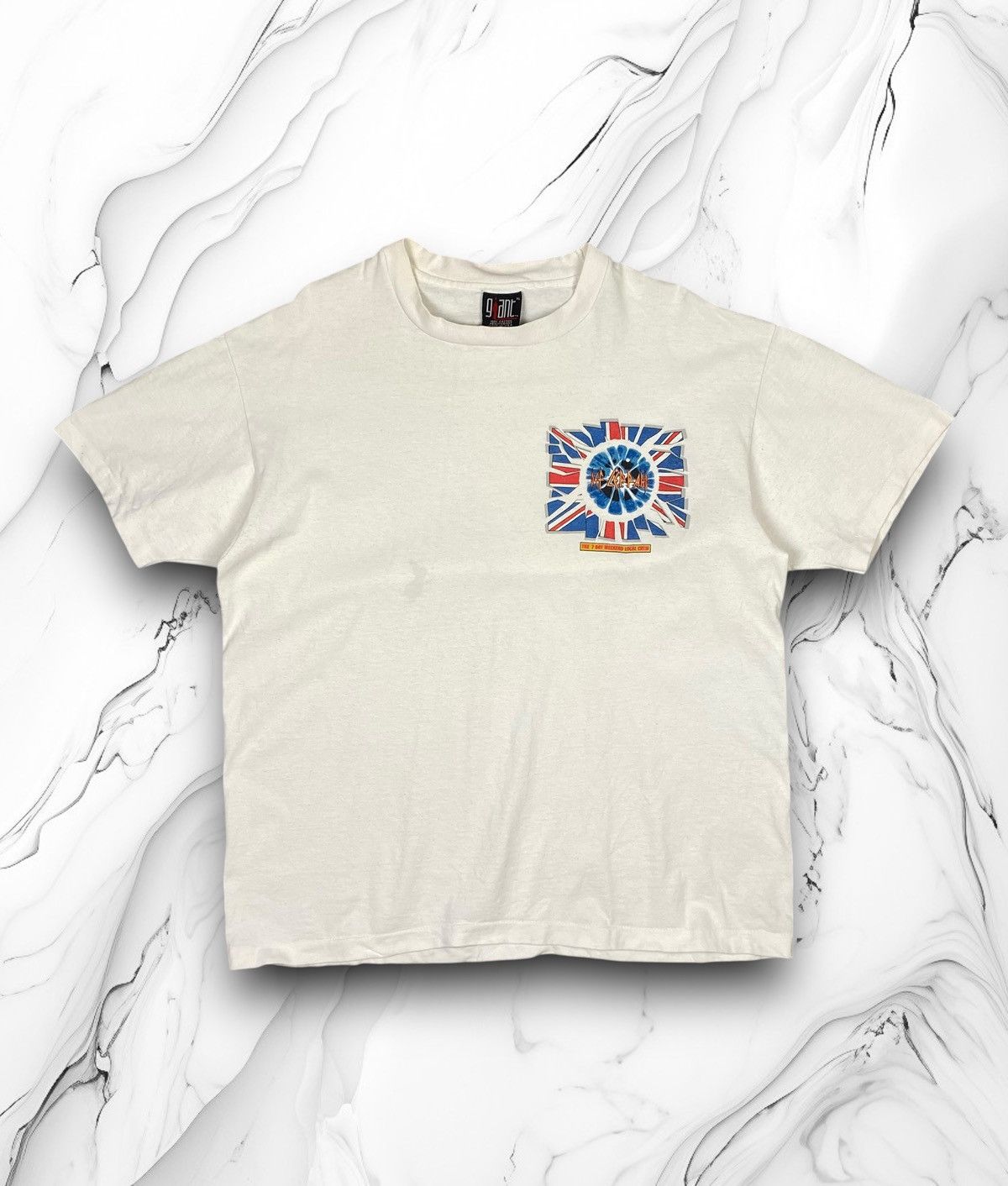 Def Leppard Vtg 90s Def Leppard Adrenalize 7 Day Weekend Local T Shirt Size US XL / EU 56 / 4 - 1 Thumbnail