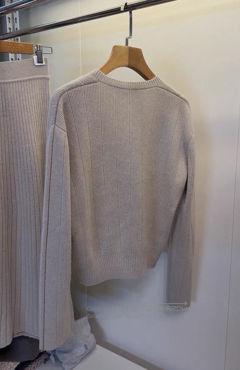 Loro Piana Loro Piana 100% Baby Cashmere Sweater and Skirt Set Size S / US 4 / IT 40 - 4 Thumbnail