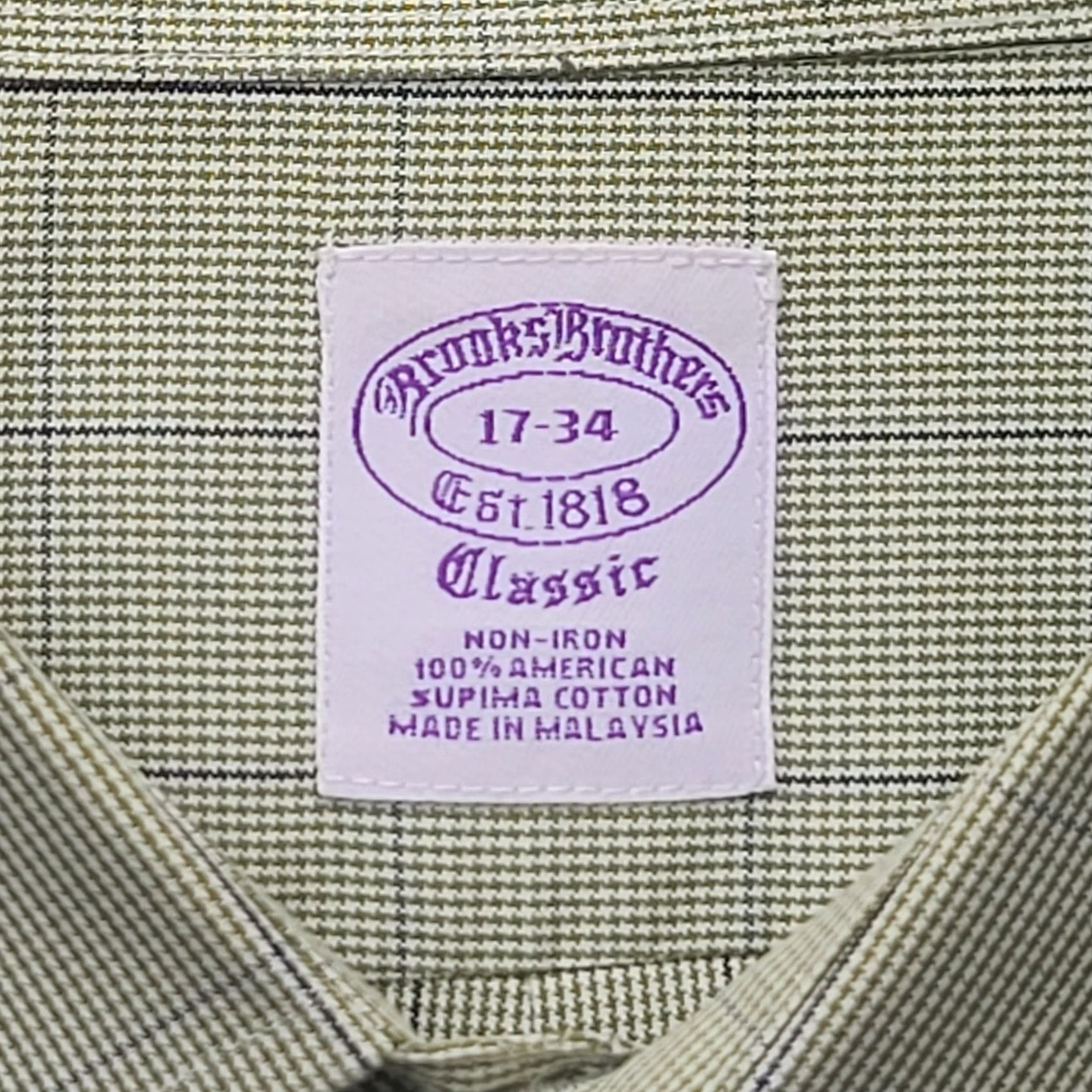 Brooks Brothers Brooks Brothers Shirt Mens 17-34 Classic Fit Long Sleeve Button-Up Collared Green Cotton Formal Casual Jacket? Size US XL / EU 56 / 4 - 2 Thumbnail