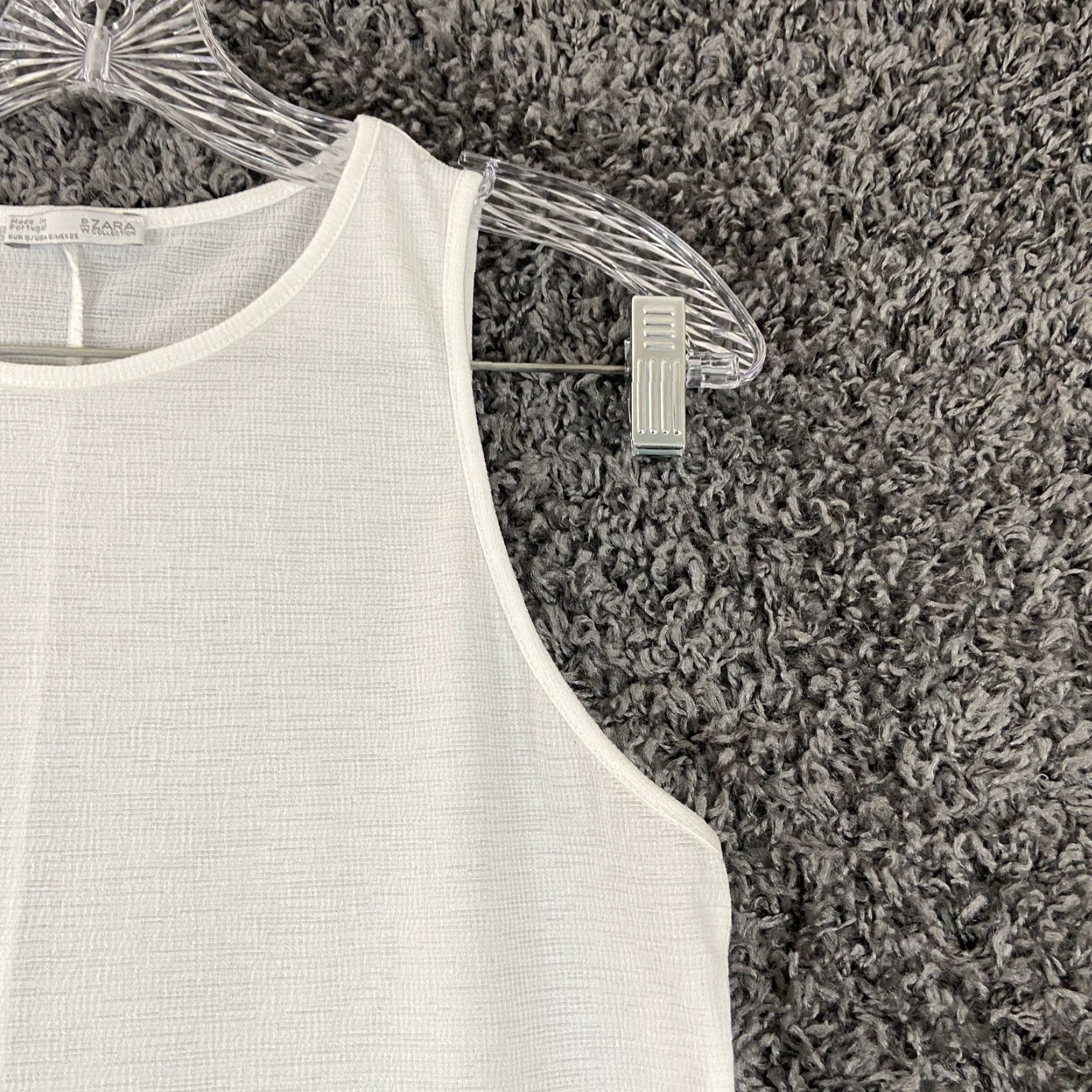 Zara VINTAGE Zara Tank Blouse Women's Small Sleeveless White Casual Top Size S / US 4 / IT 40 - 3 Thumbnail