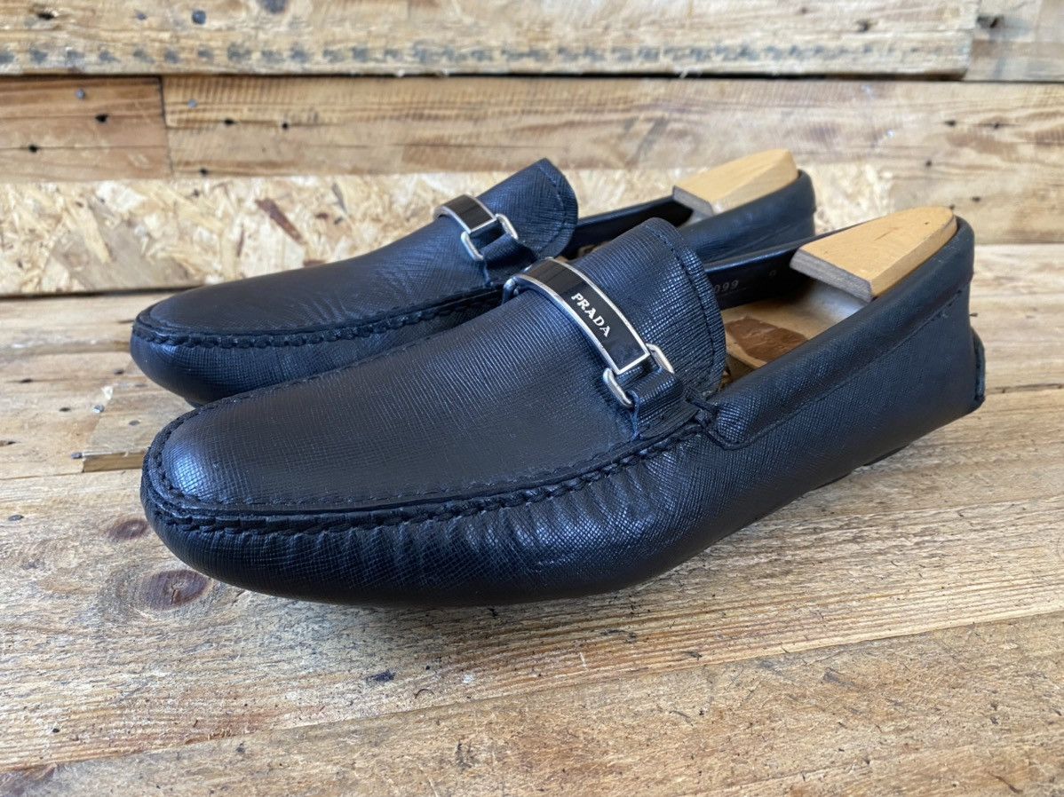 Prada Prada logo horsebit driving loafers, black shoes uk9 US 10 Size US 10 / EU 43 - 6 Thumbnail