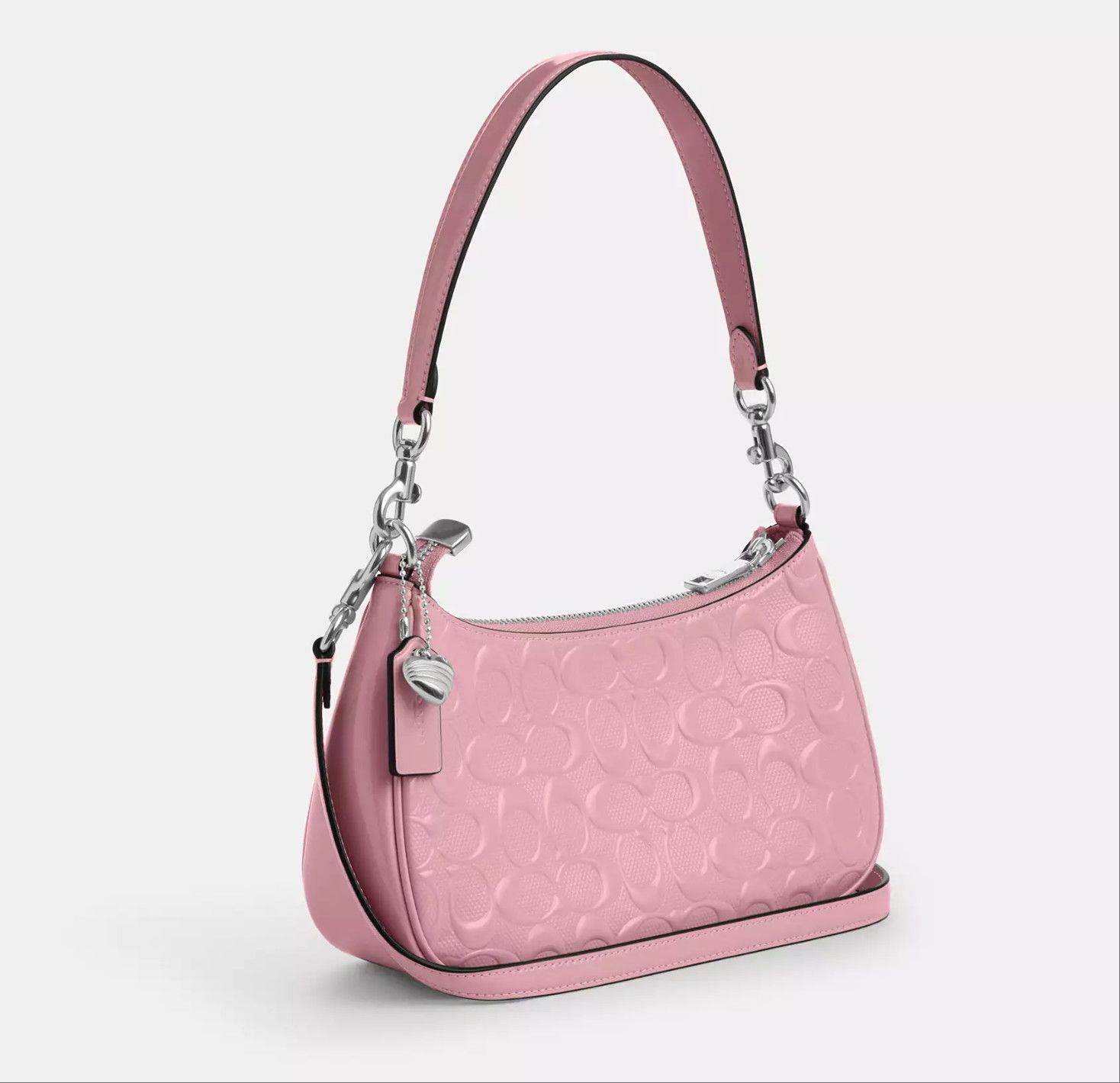 Coach Teri Shoulder Bag In Signature Leather Heart Charm CDA98 Size ONE SIZE - 15 Thumbnail