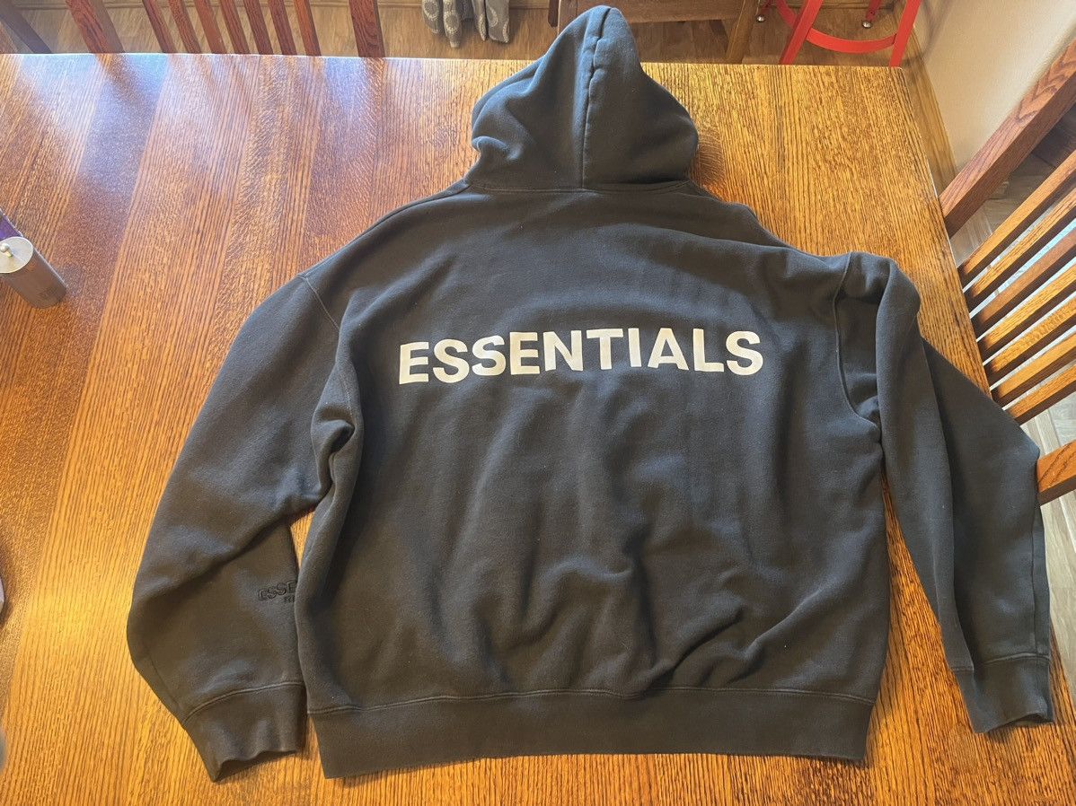 Fear of God Fear Of God Essentials 3M Black Hoodie Reflective XXL Grailed