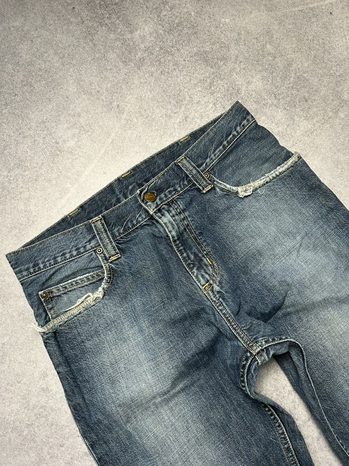 Carhartt Vintage 00s Carhartt Blue Denim Distressed Rockin Pant Jeans Size US 30 / EU 46 - 3 Thumbnail