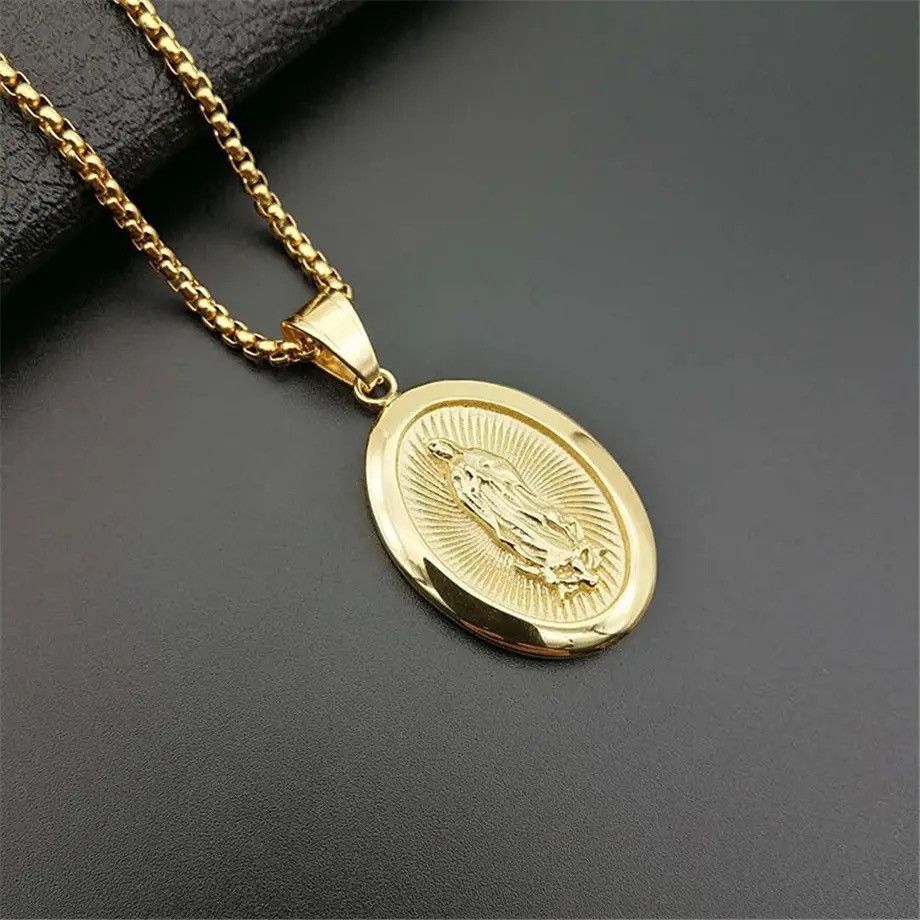 Jewelry × Vintage Virgin Mary pendant necklace stainless steel Size ONE SIZE - 4 Thumbnail