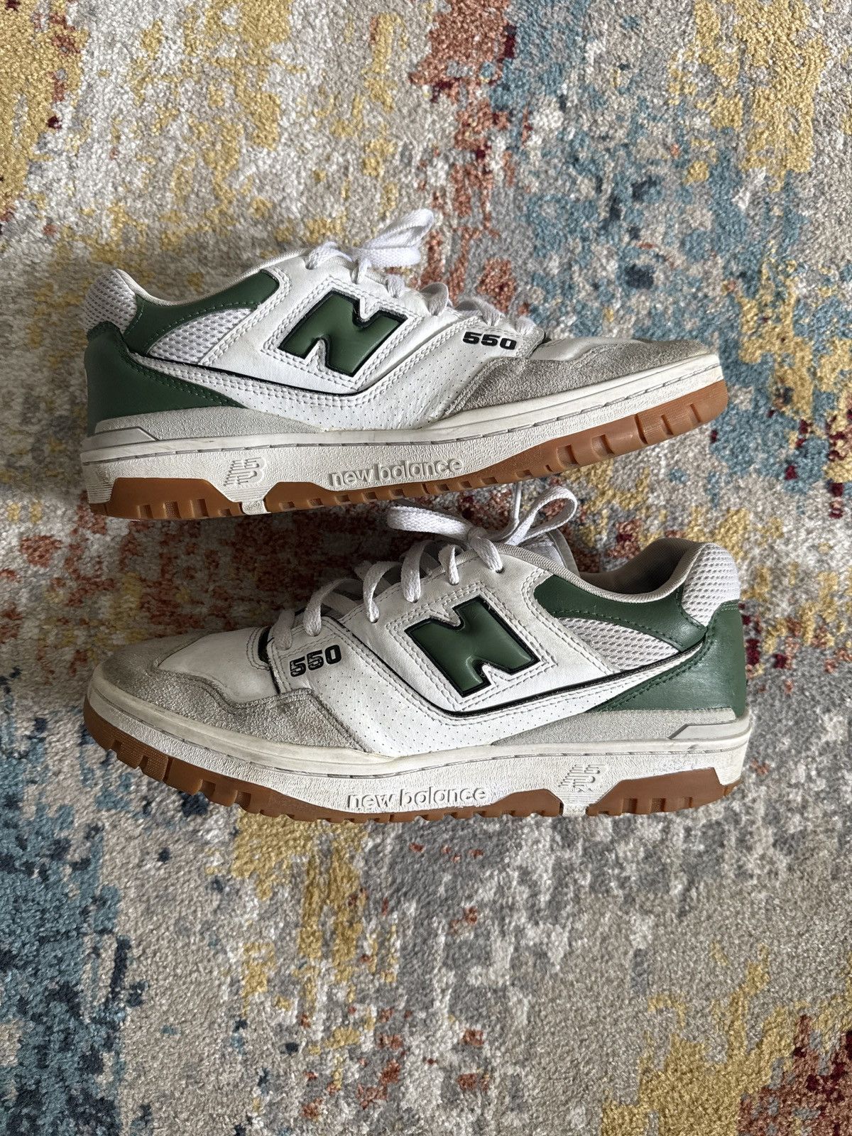 New Balance NEW BALANCE 550 WHITE / NORI Size US 11 / EU 44 - 1 Thumbnail