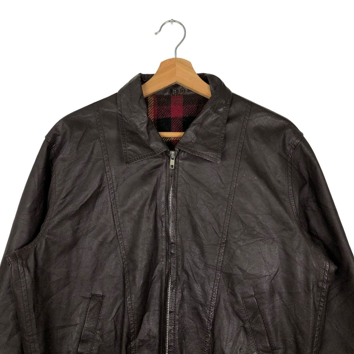 Japanese Brand 🔥VINTAGE LEATHER JACKET JAPAN BLANKET ISSEY MIYAKE Size US L / EU 52-54 / 3 - 2 Thumbnail